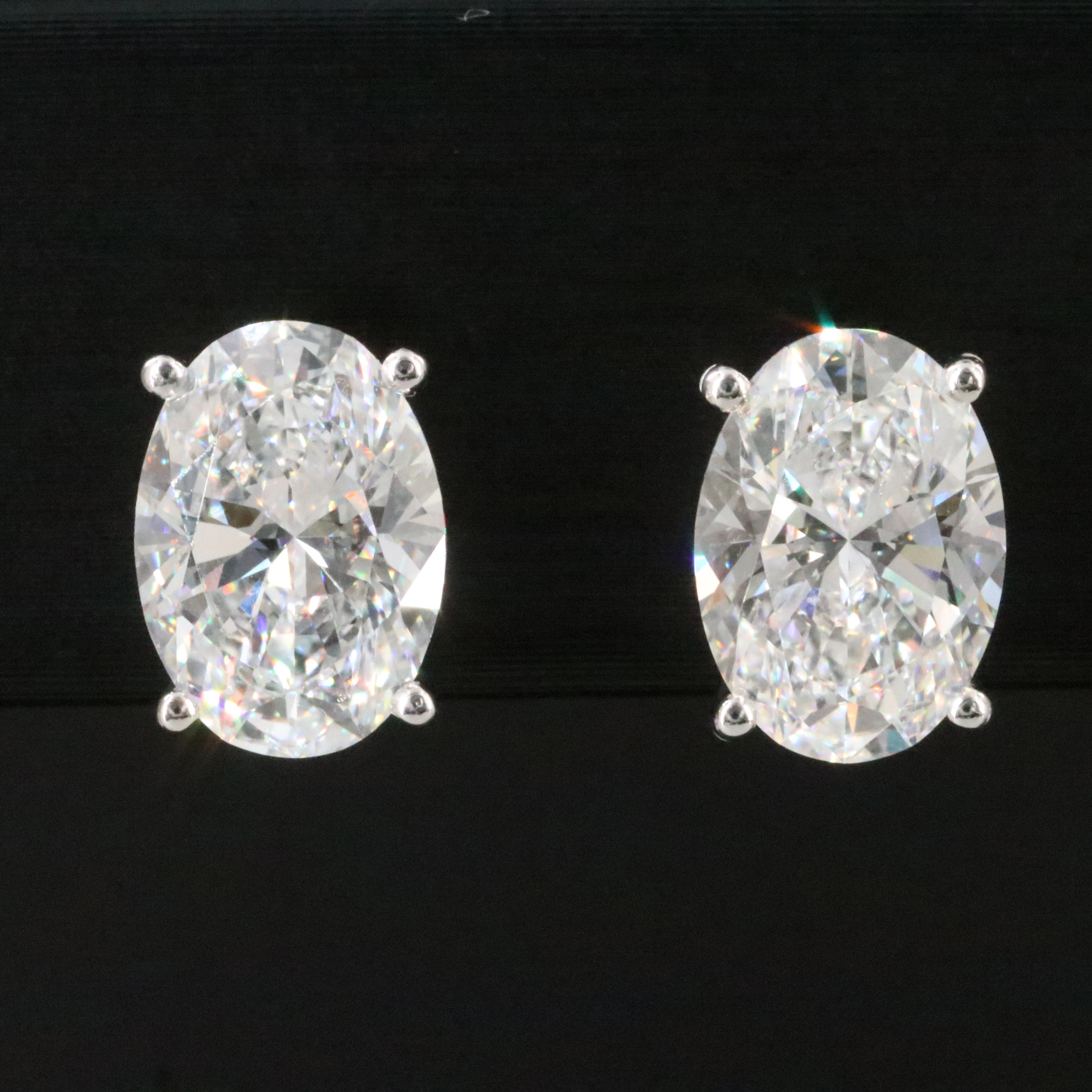 14K 4.13 CTW Lab Grown Diamond Stud Earrings with IGI Reports