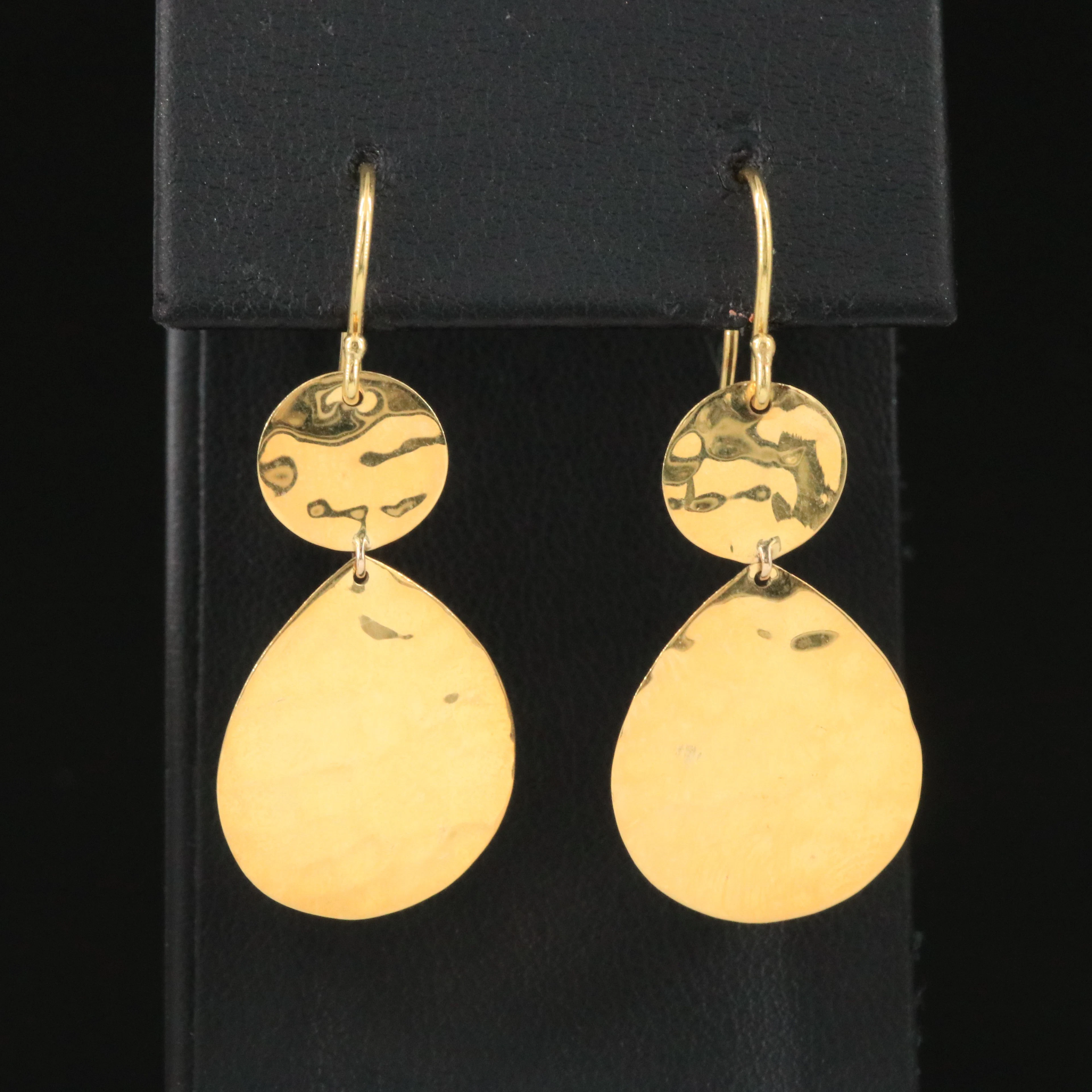 Ippolita Classico 18K Crinkle Double Drop Earrings