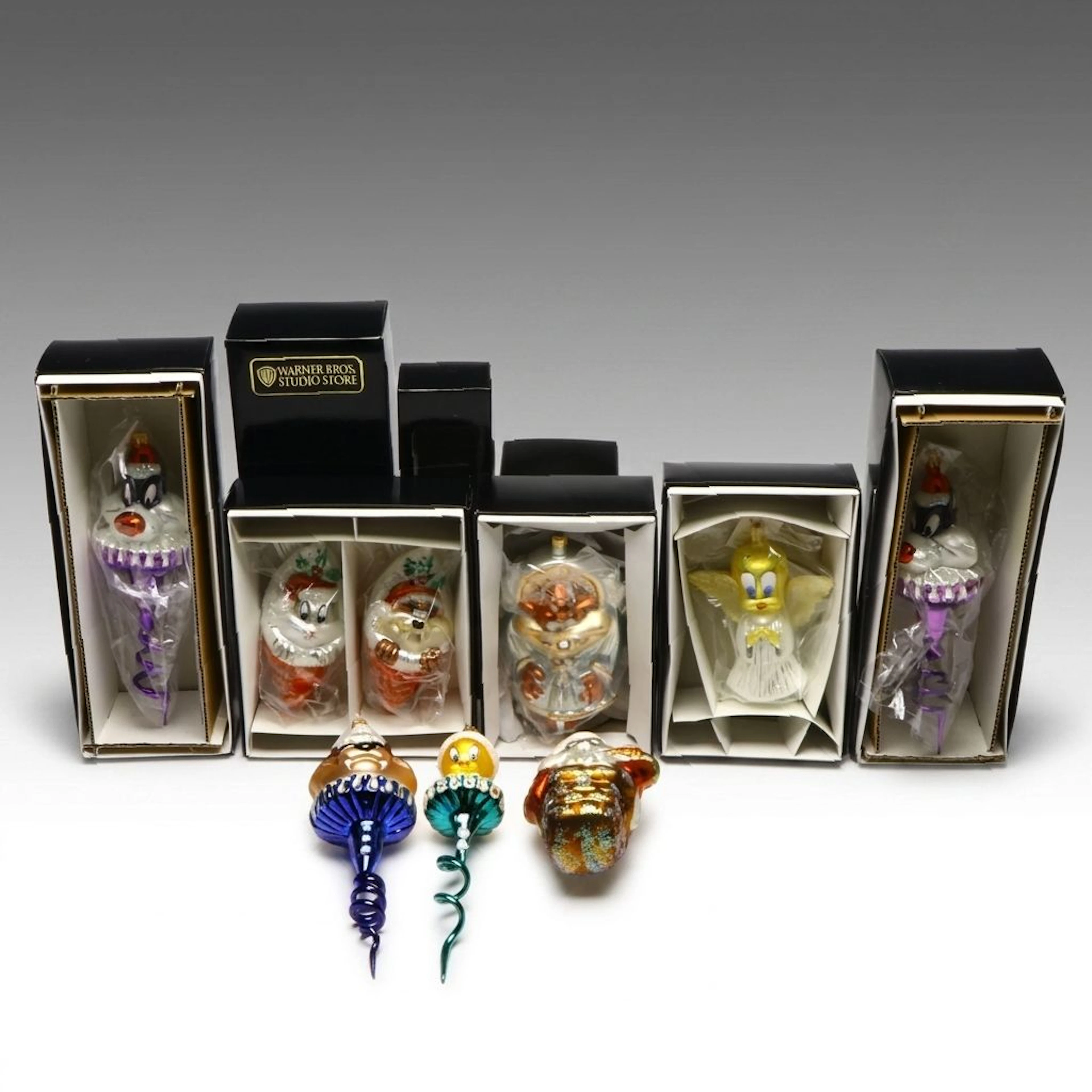 Christopher Radko "Looney Tunes Christmas" Collection Glass Ornaments
