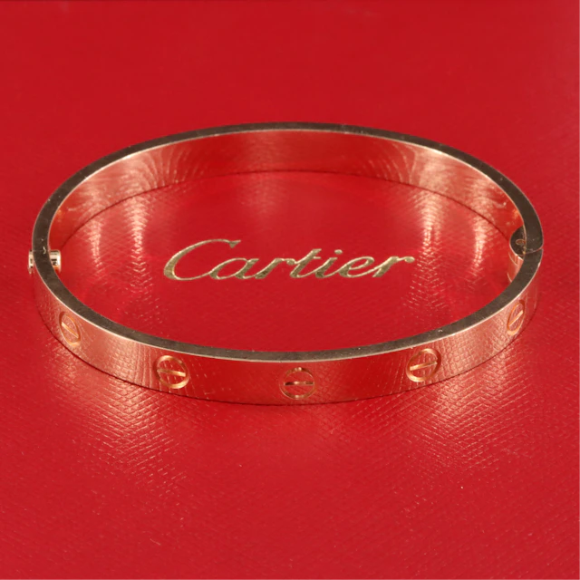 Cartier LOVE 18K Rose Gold Bracelet with COA