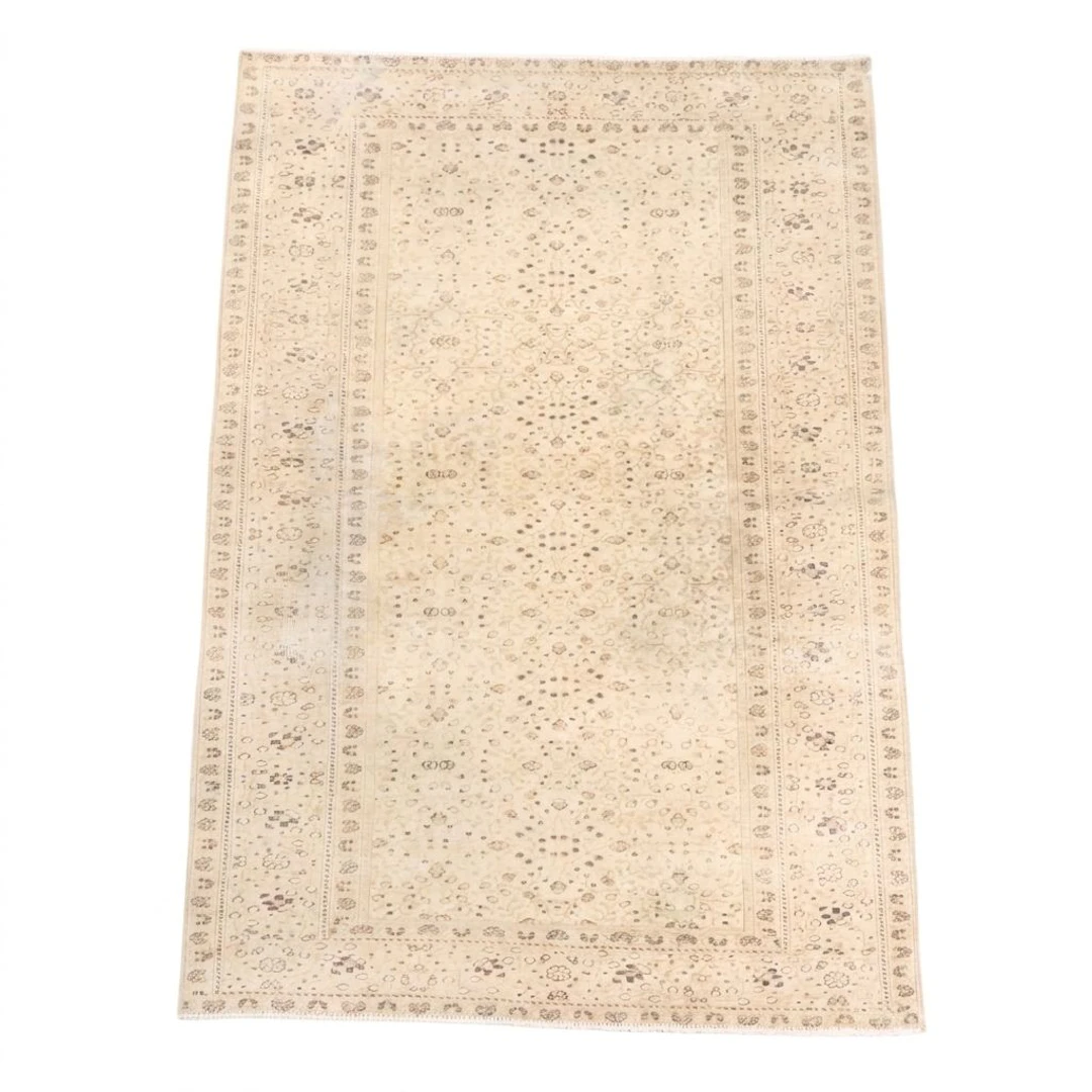 3'9 x 5'9 Hand-Knotted Turkish Oushak Style Area Rug