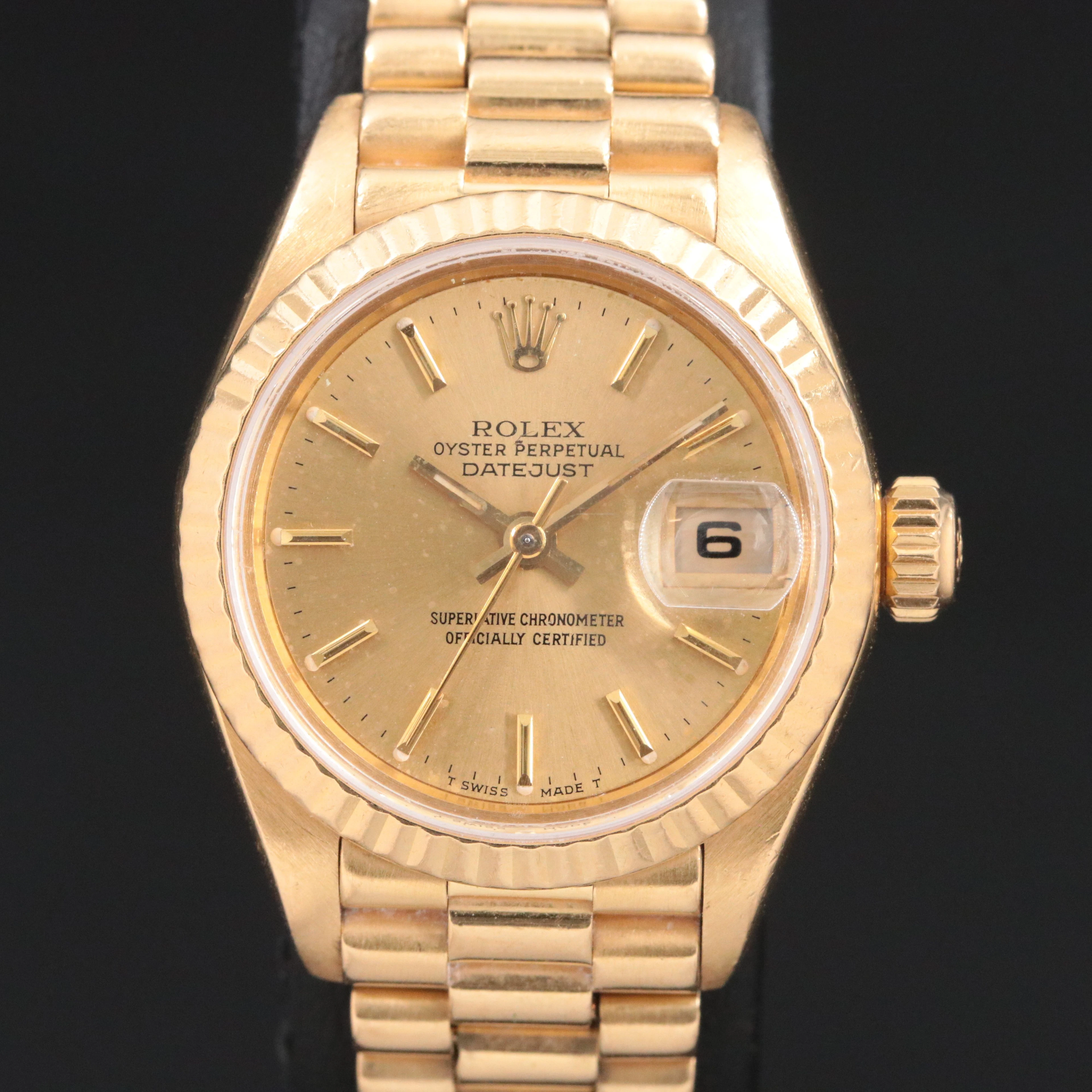 Rolex Lady-Datejust 18K "President" 69178 Automatic Watch c.1987