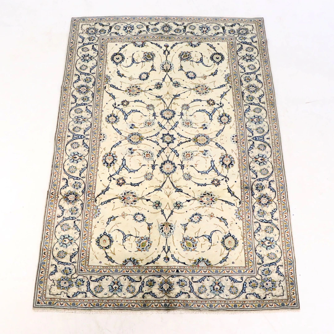 7'3 x 10'6 Hand-Knotted Persian Nain Style Area Rug