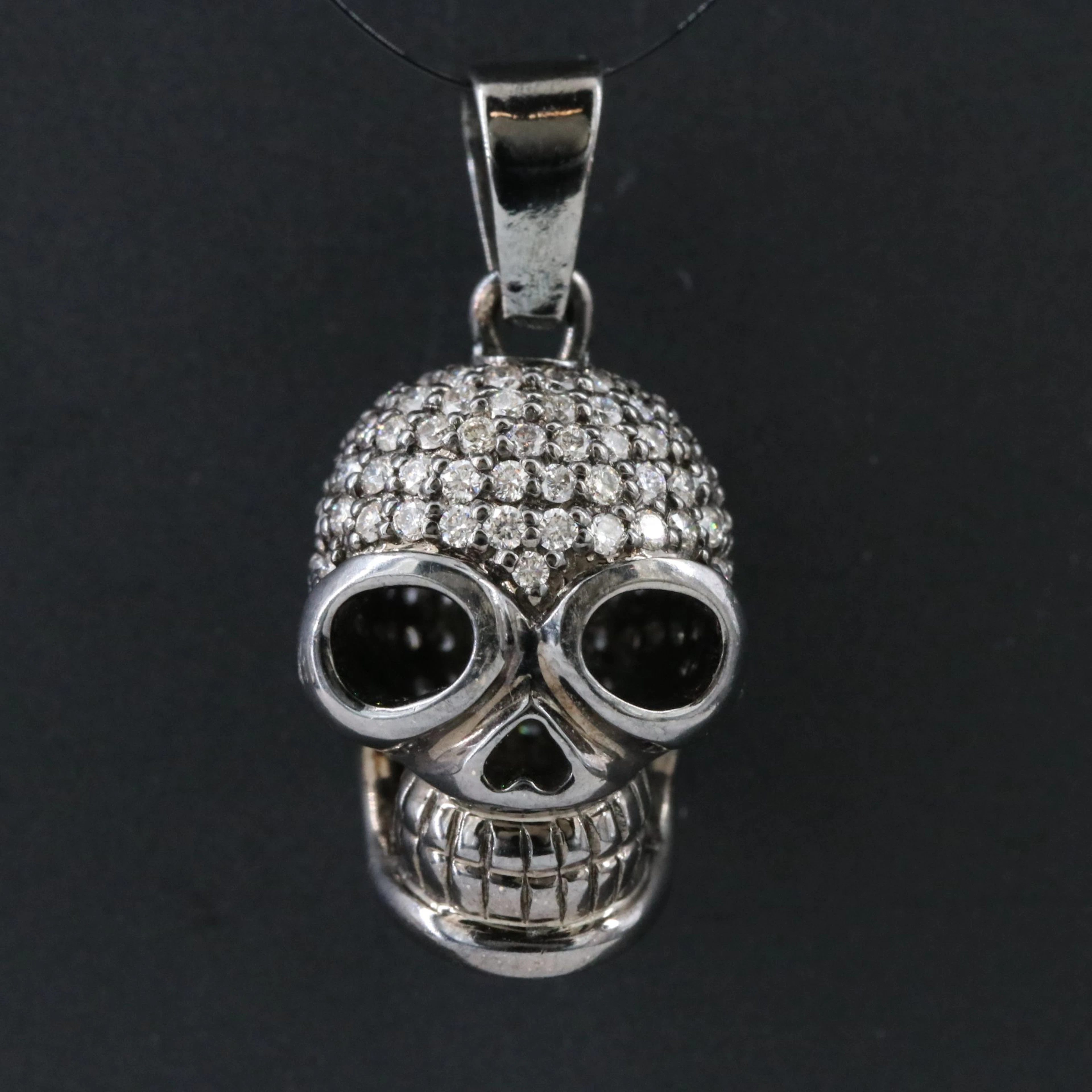 Sydney Evan 14K 0.81 CTW Diamond Skull Pendant