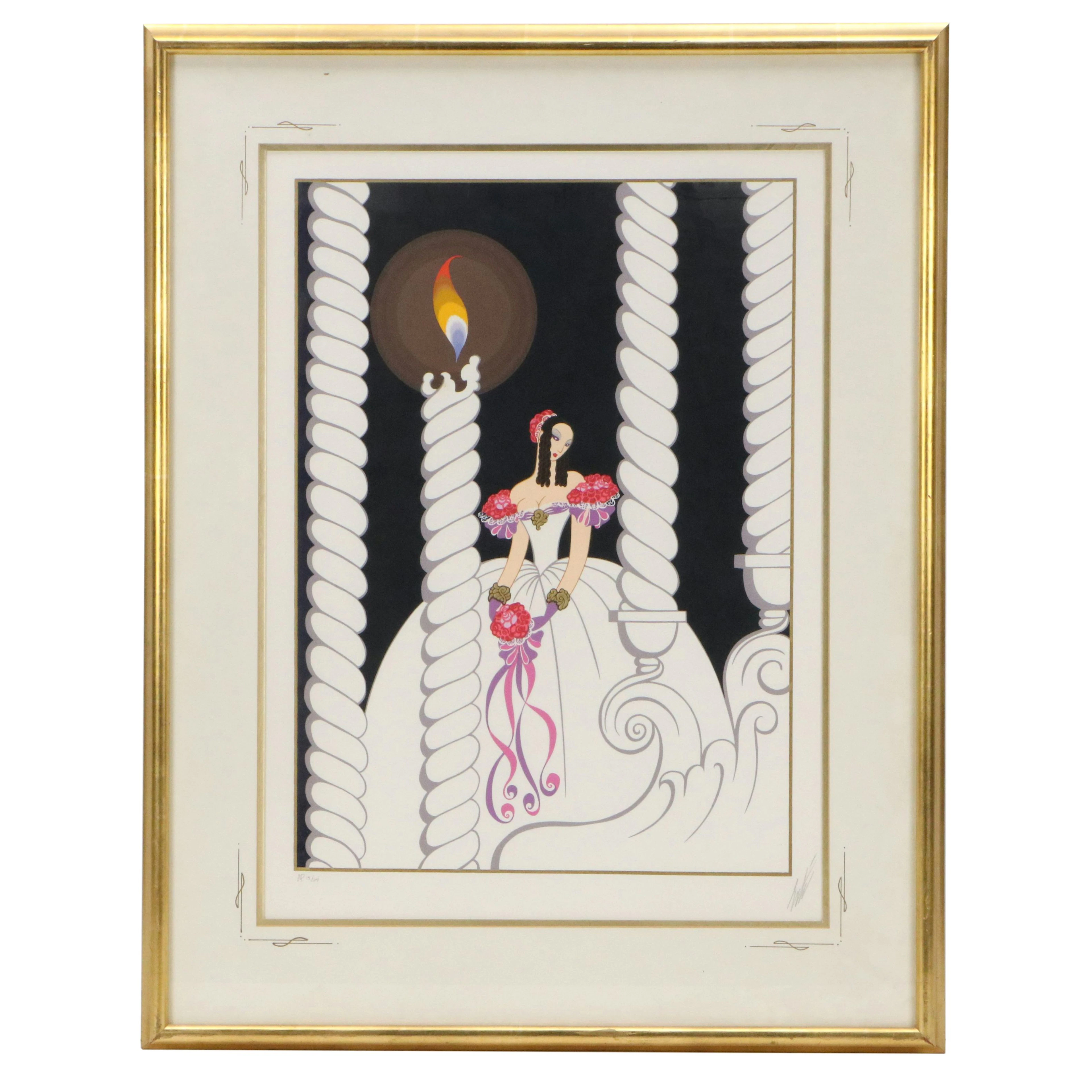 Erté Surrealist Serigraph "La Traviata"