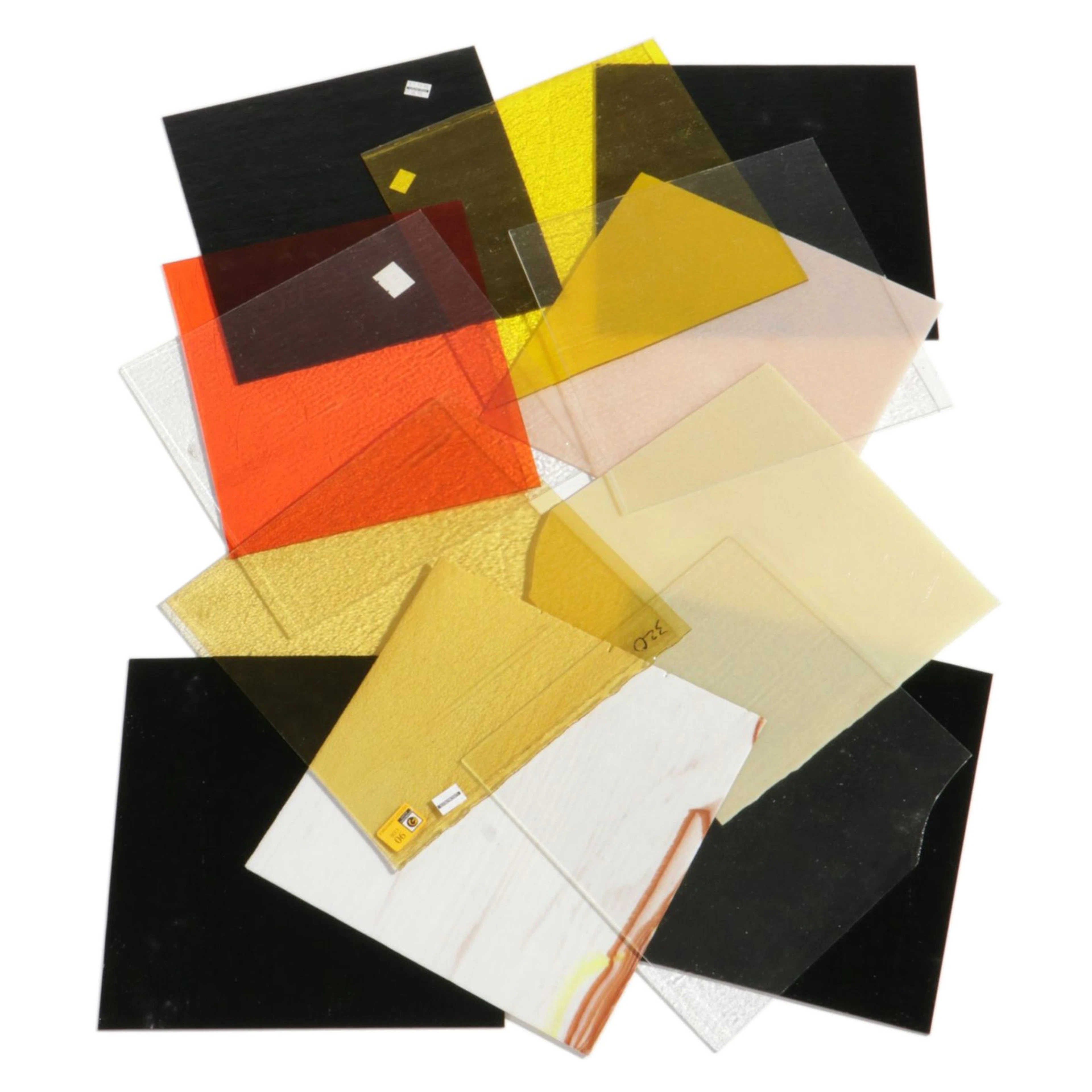Clear, Granite Texture & Other Art Glass Sheets and Scraps