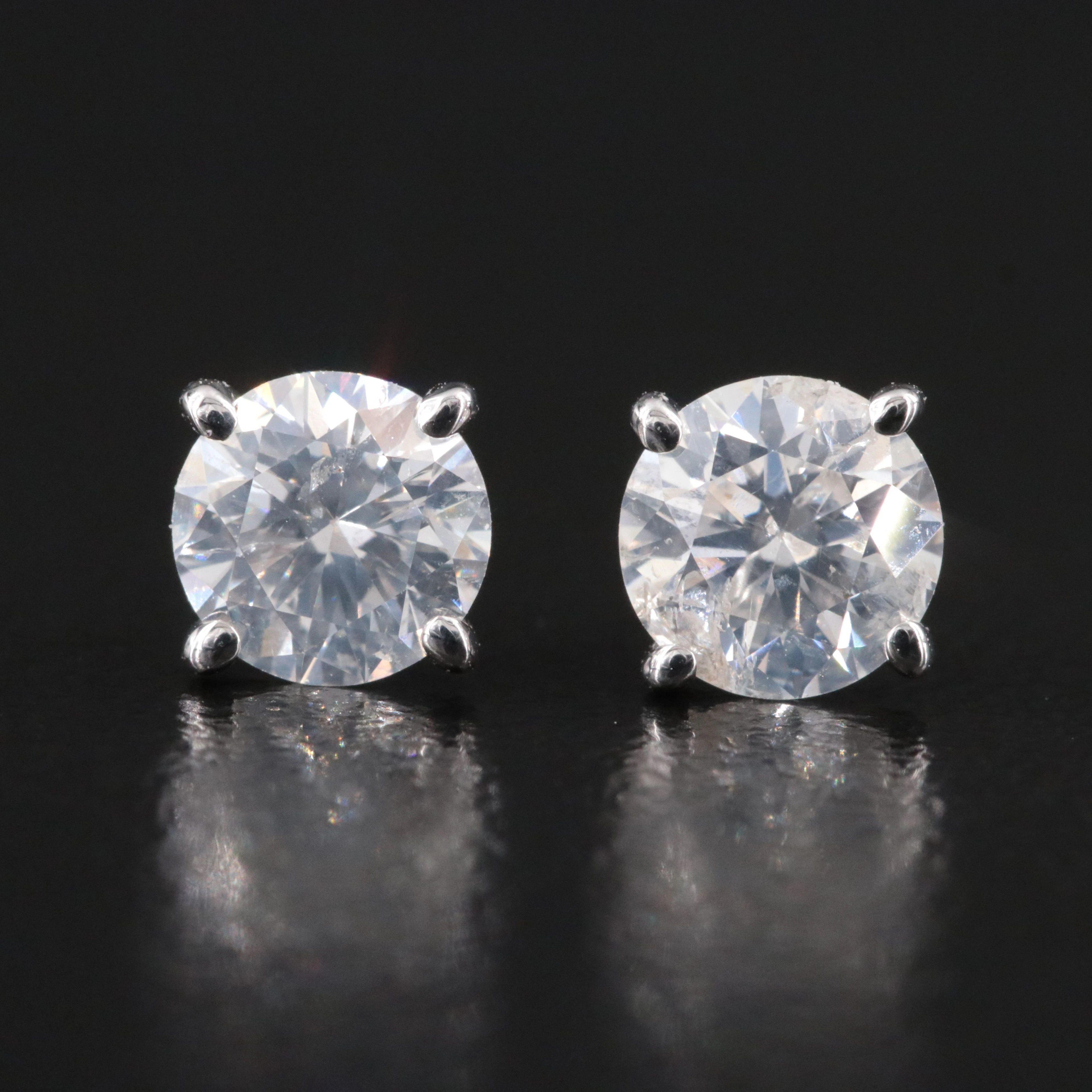 14K 1.00 CTW Diamond Solitaire Earrings