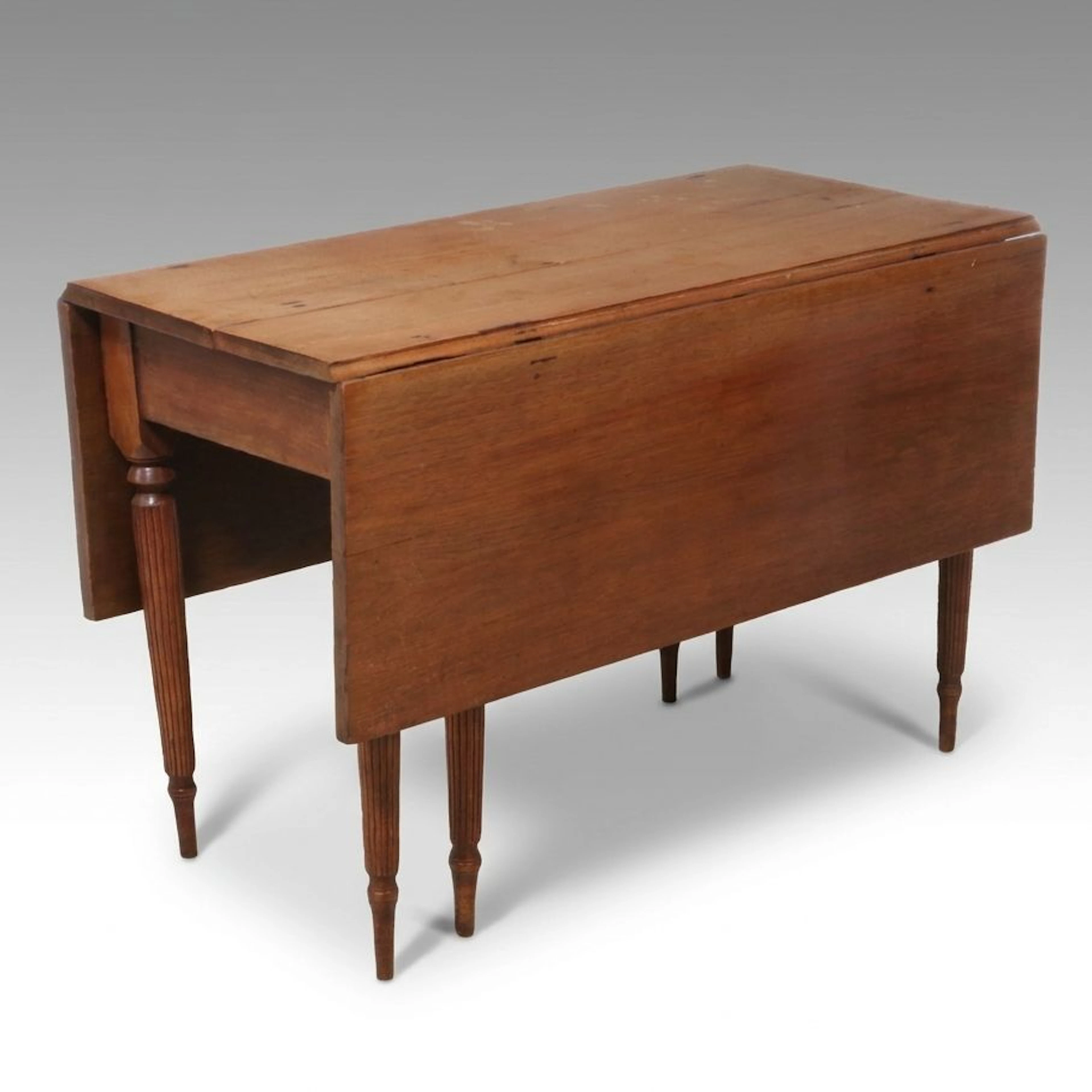 American Country Style Drop-Leaf Dining Table, 19th Century