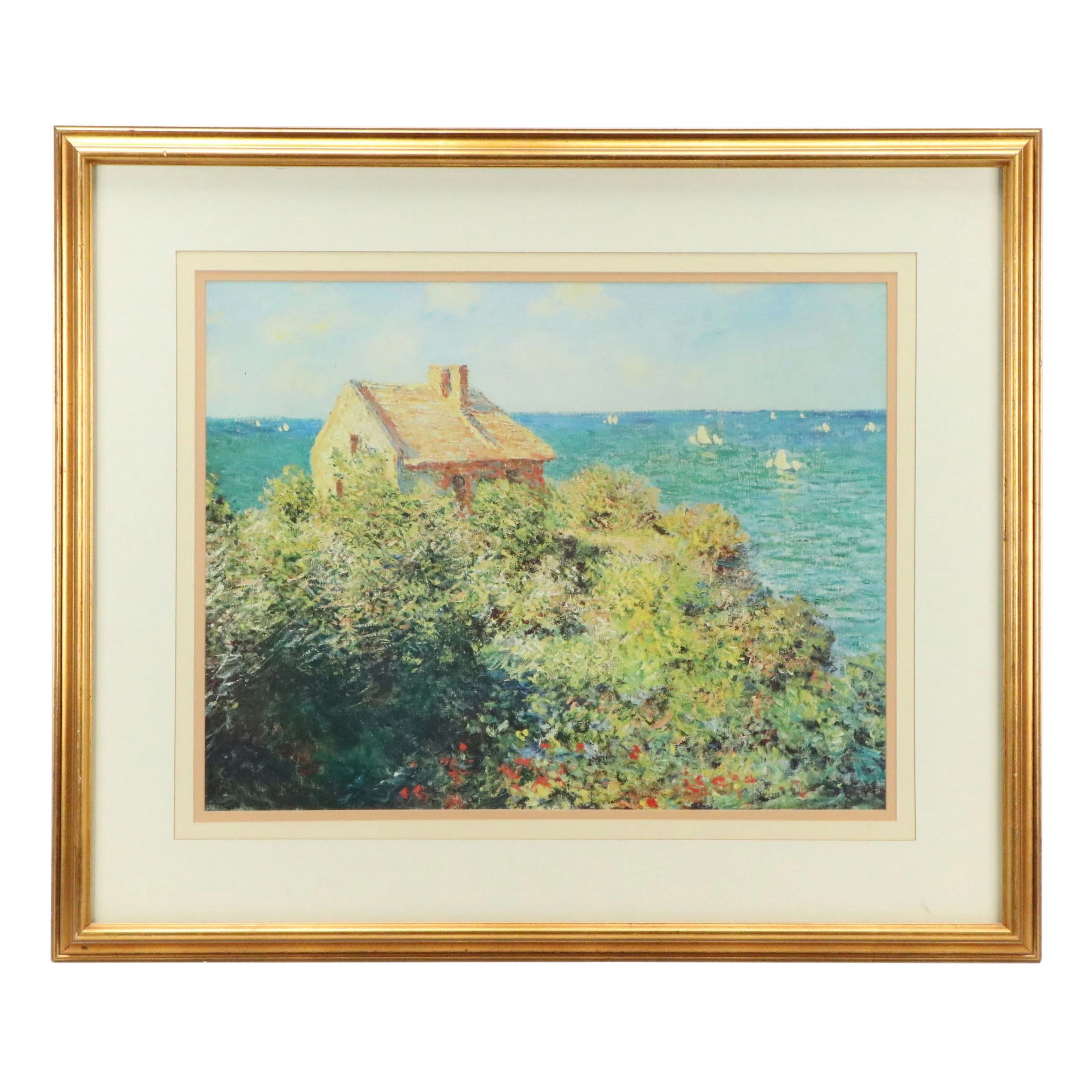 Offset Lithograph After Claude Monet "The Fisherman's House at Varengeville"