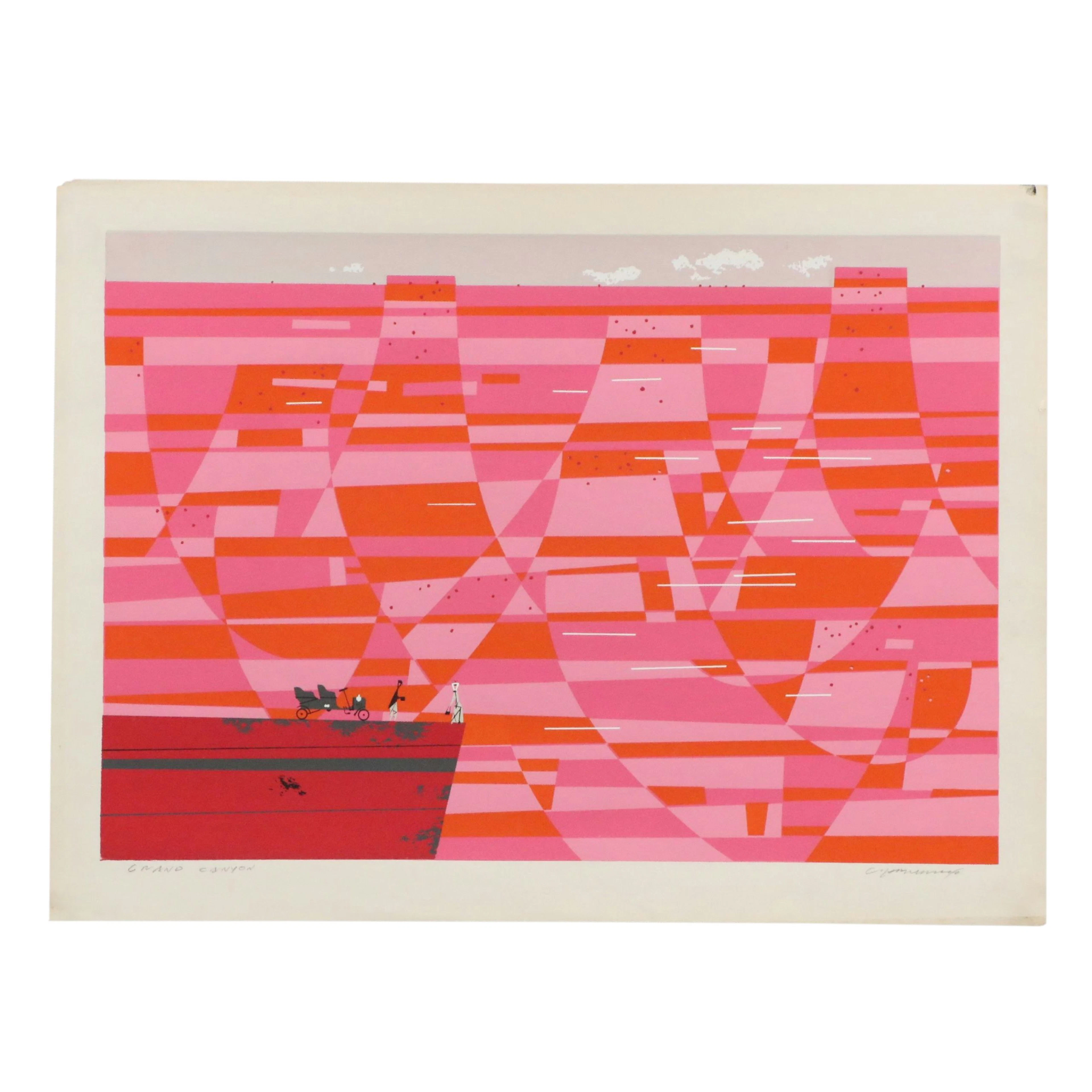Charley Harper Ford Times Serigraph "Grand Canyon," 1952