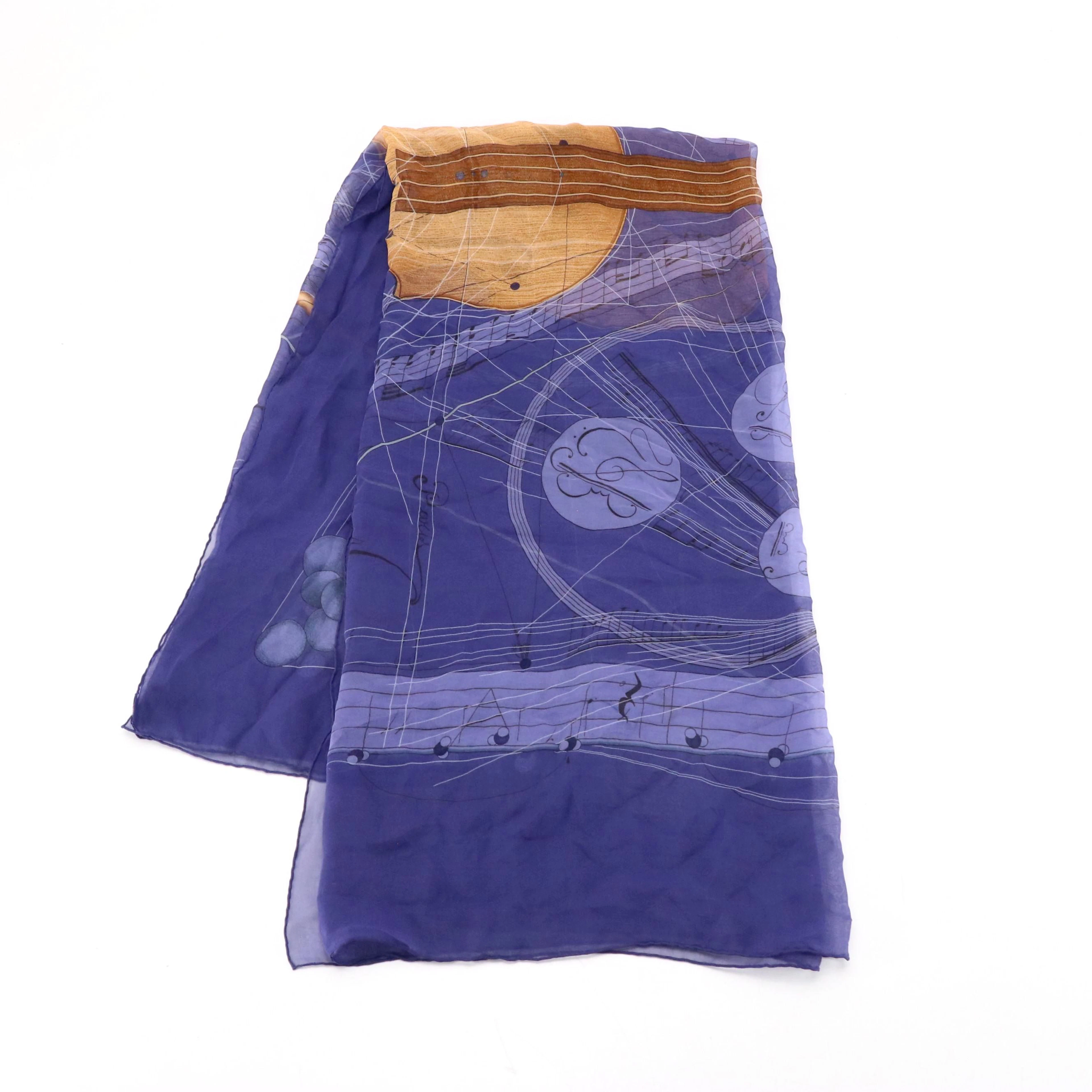 Hermès "La Musique des Sphères" Scarf Shawl 140 in Silk Twill