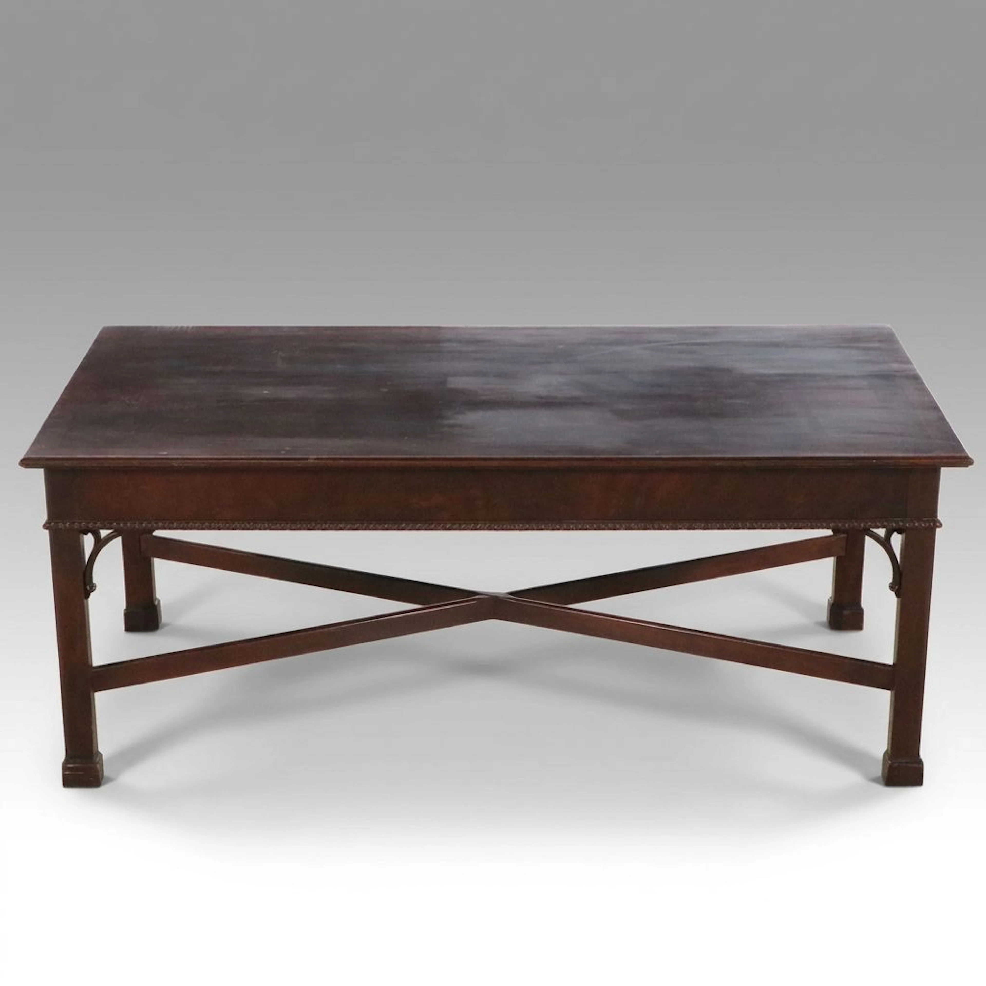 Stickley Chippendale Style Mahogany Coffee Table, Late 20th to 21st Century