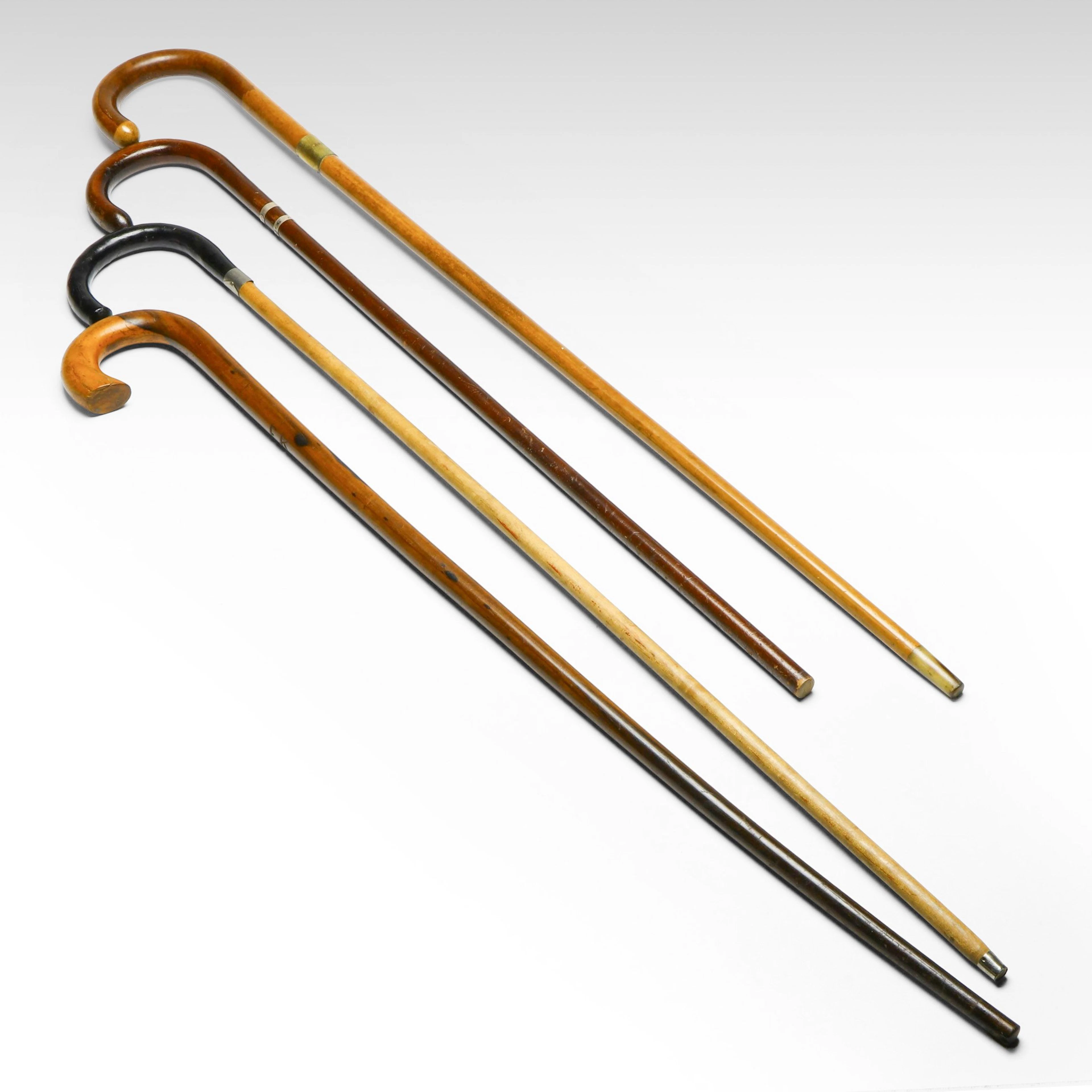 Swaine & Adeney Walking Stick with Other Carved and Polished Canes