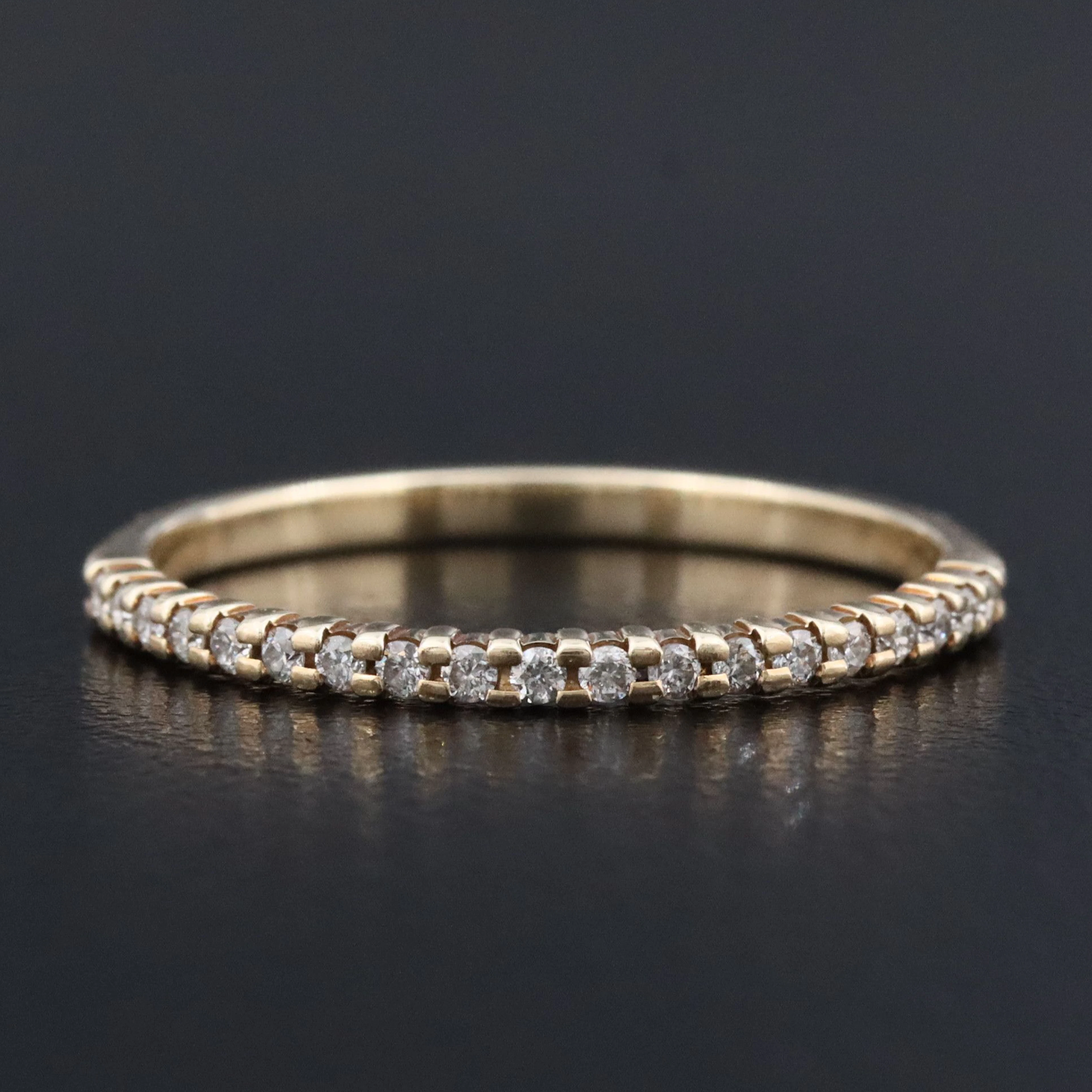 10K 0.13 CTW Lab Grown Diamond Stackable Ring