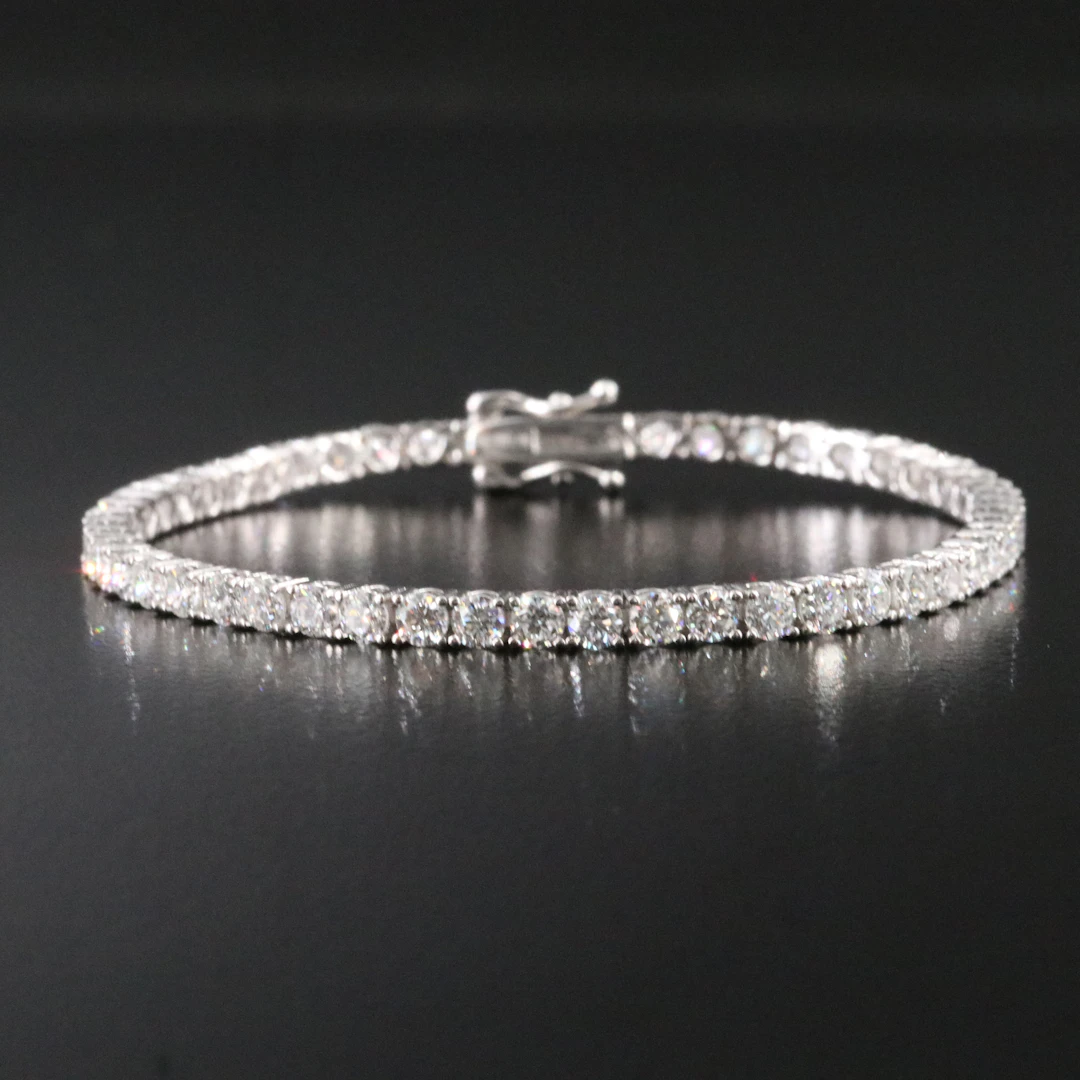 Sterling 4.68 CTW Lab Grown Diamond Line Bracelet