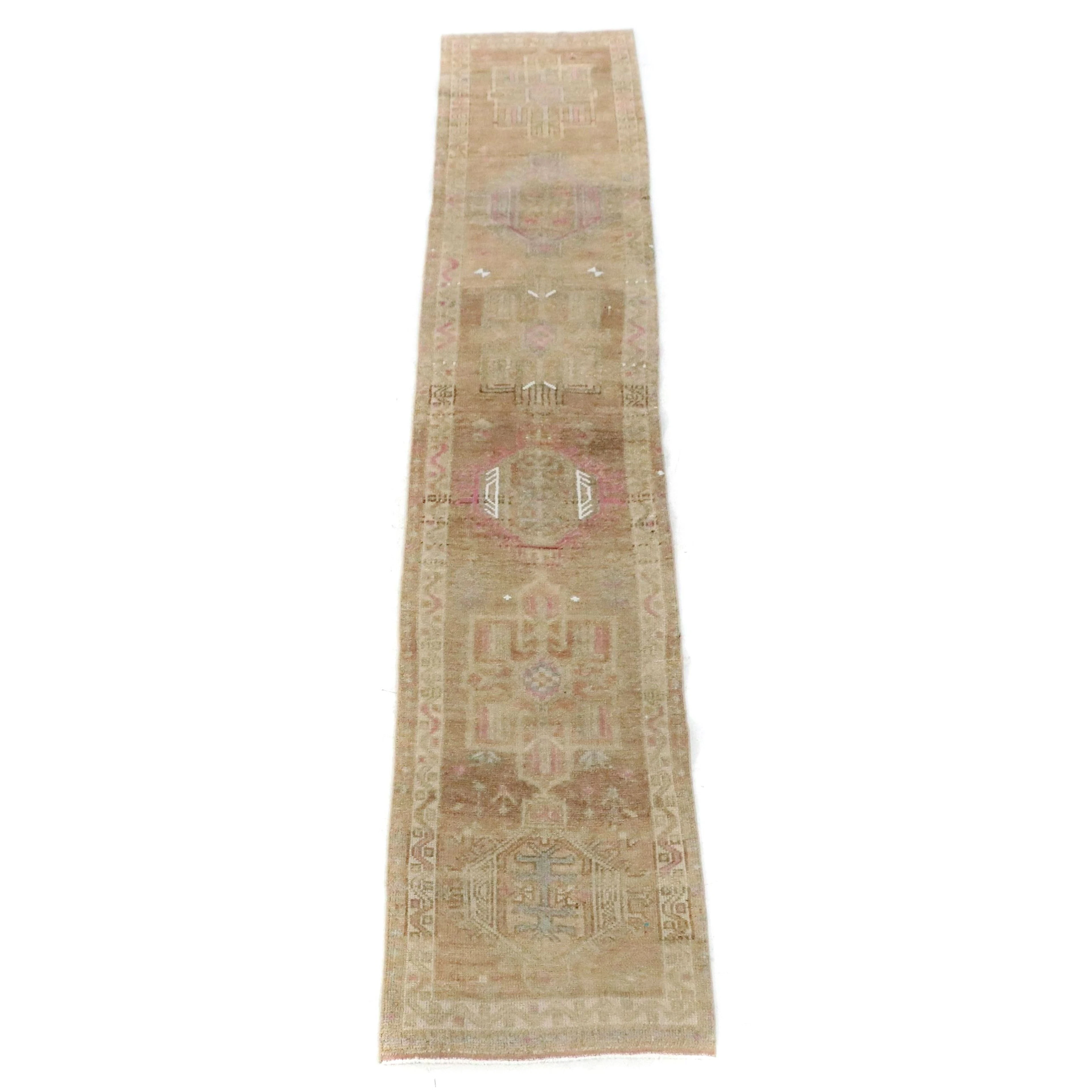 2'6 x 12'9 Hand-Knotted Southern Turkish Herki Kurdish Style Carpet Runner