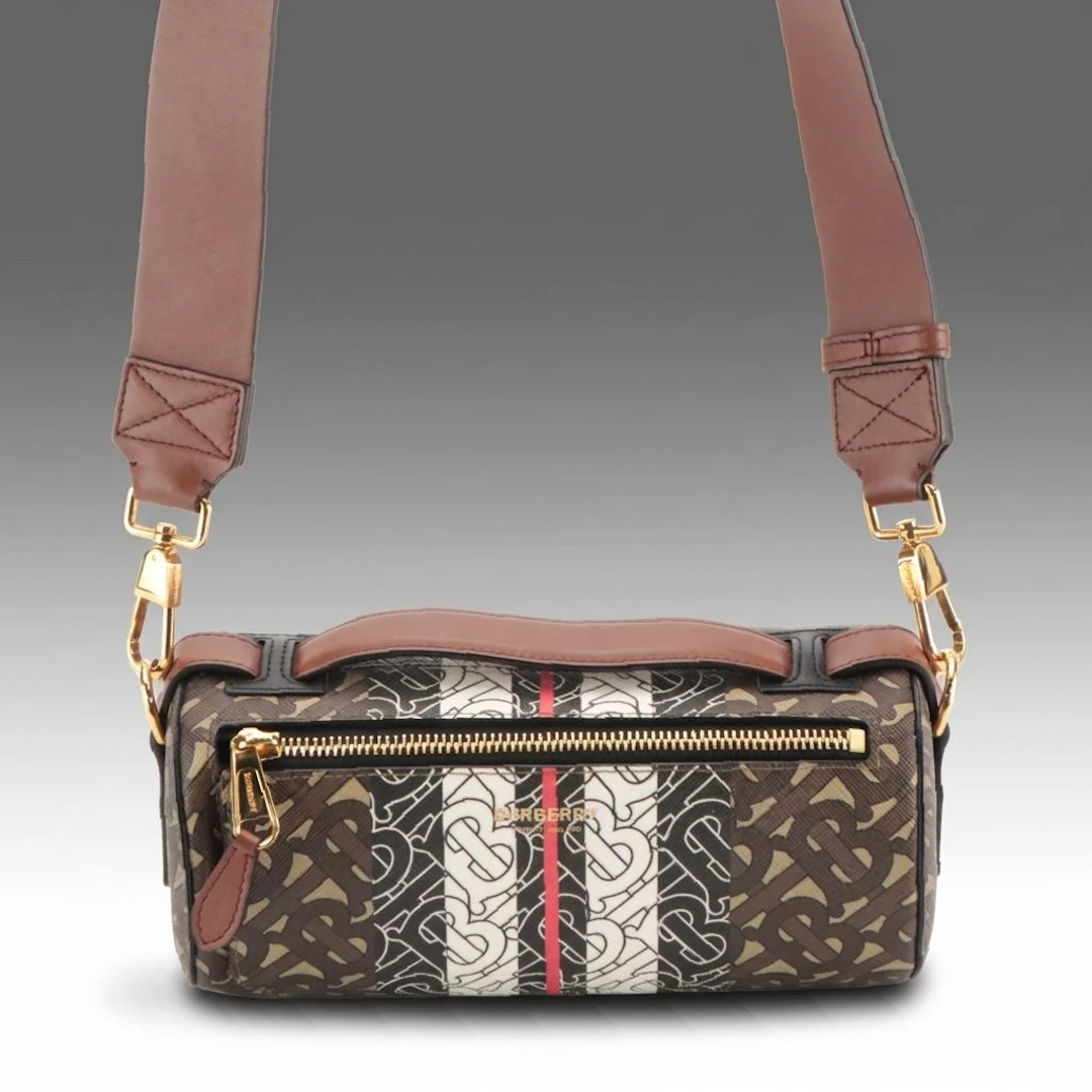 Burberry Barrel Bag in TB Monogram Canvas