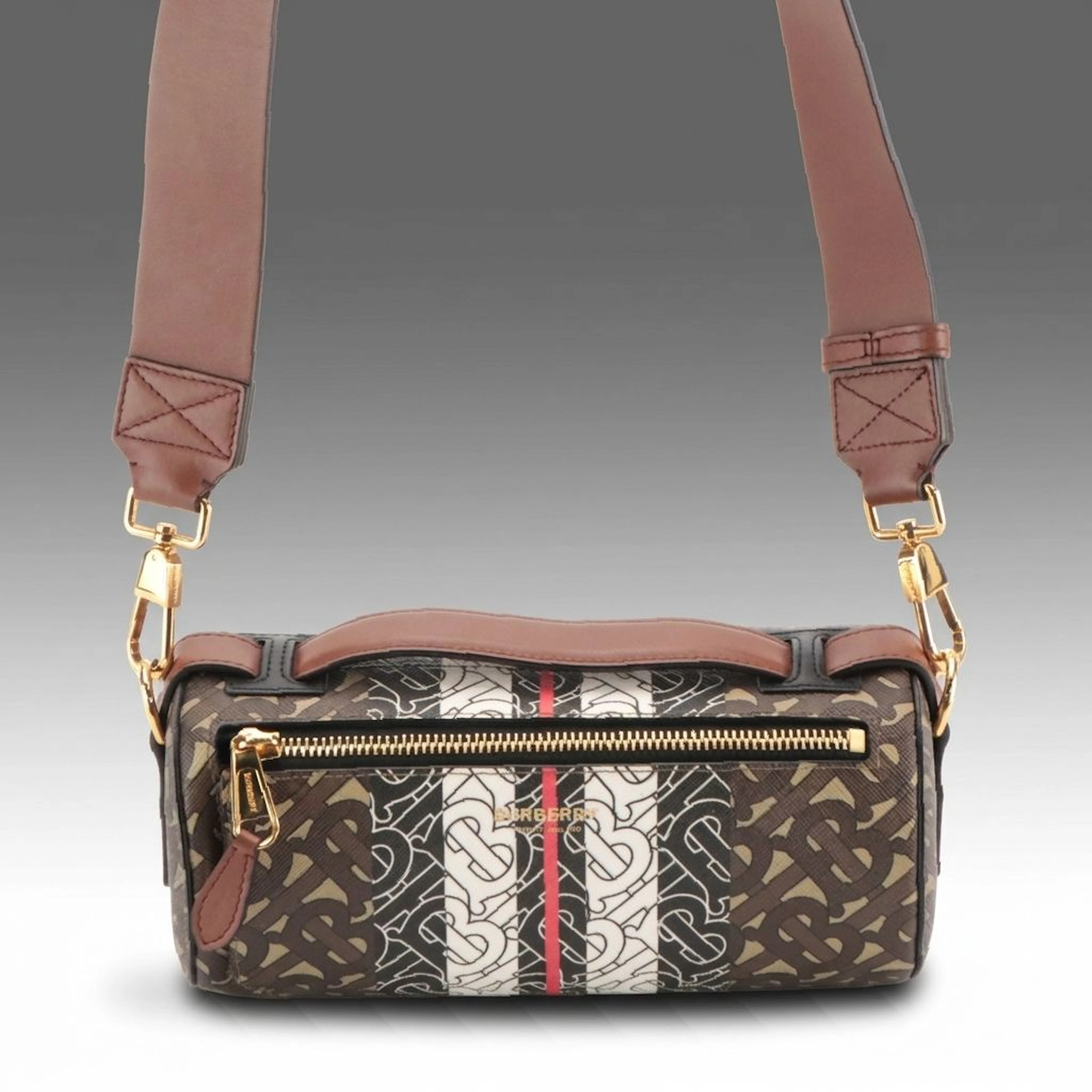 Burberry Barrel Bag in TB Monogram Canvas