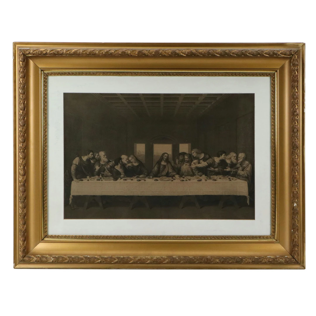 Photogravure After Leonardo Da Vinci "The Last Supper," 20th Century