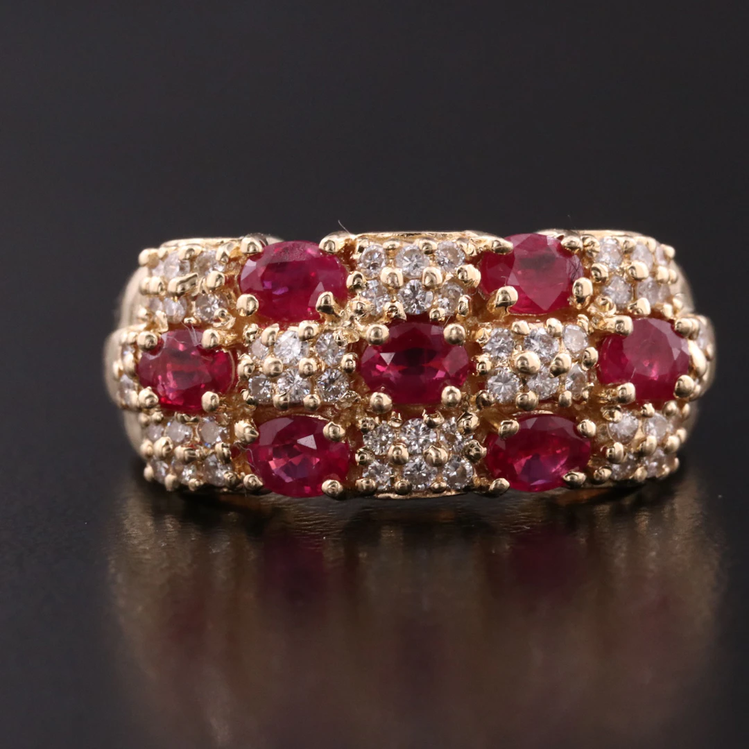 14K Ruby and Diamond Ring