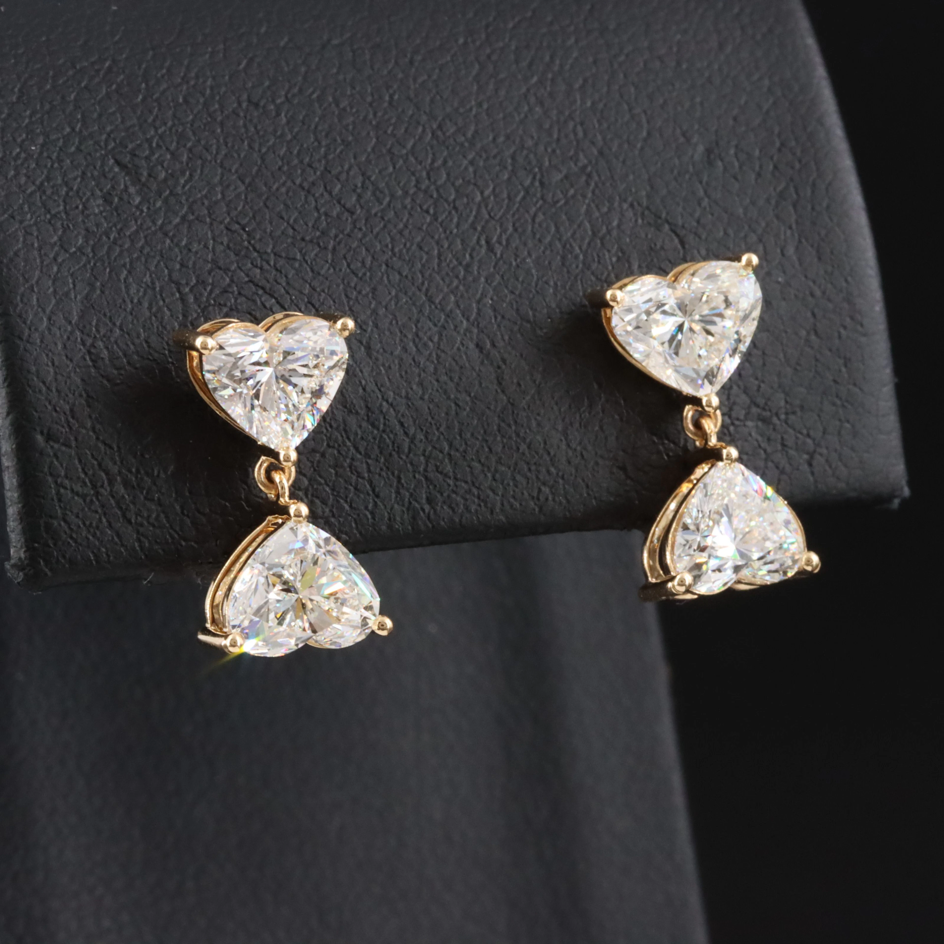 18K 3.25 CTW Diamond Earrings with GIA Reports