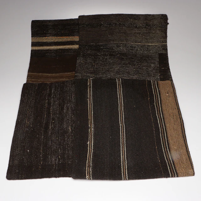 Turkish Overdyed Handwoven Rug Faced Pillow Covers