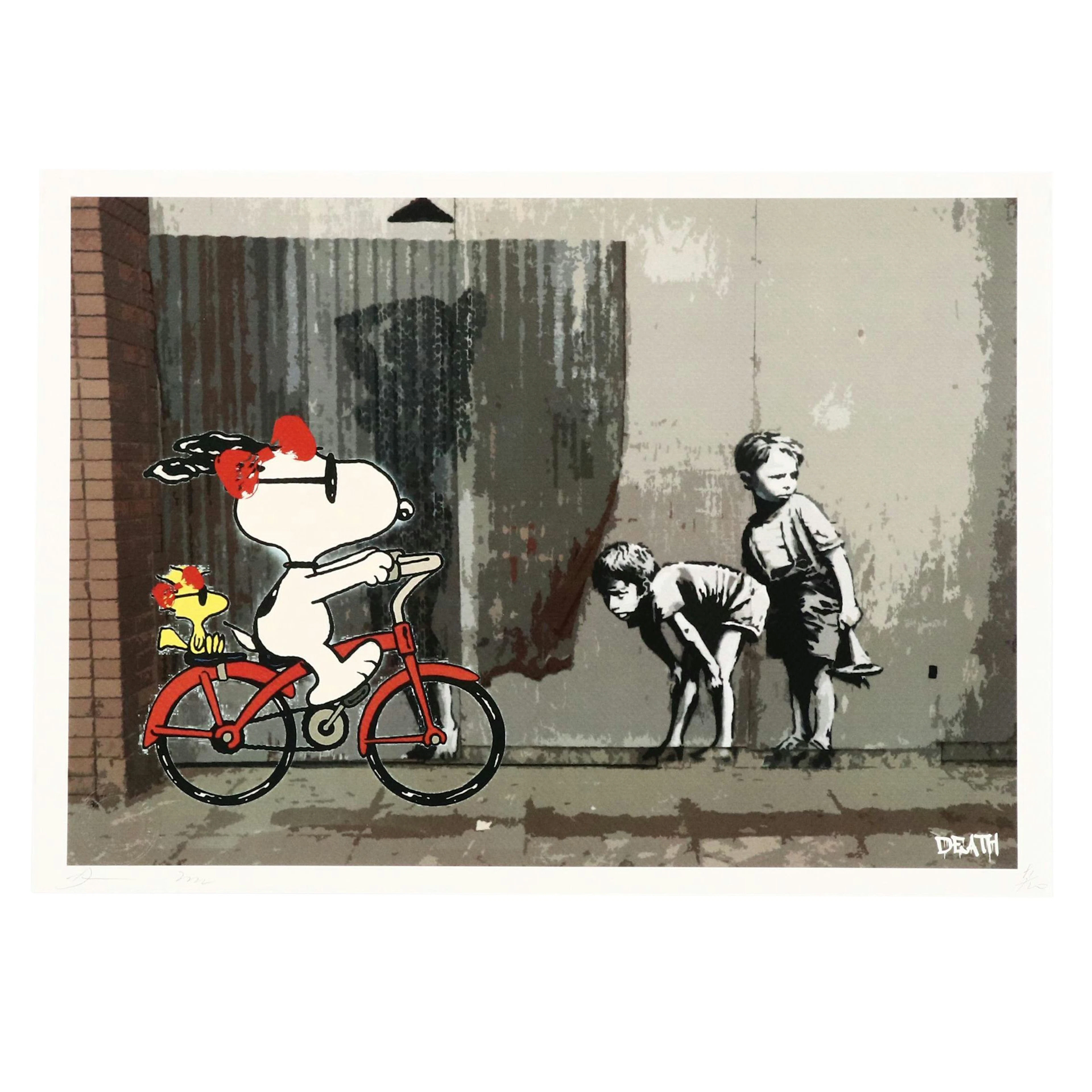 Death NYC Pop Art Digital Print Featuring Snoopy x Banksy