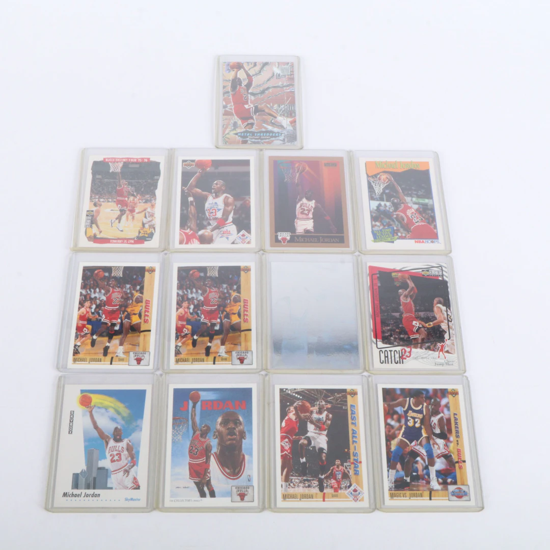 Michael Jordan Basketball Cards Featuring Metal Shredders and More