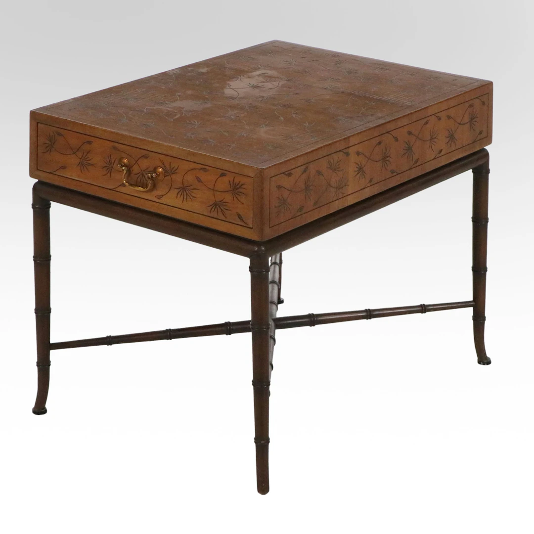 Kittinger Aesthetic Movement Style Carved Wood Side Table