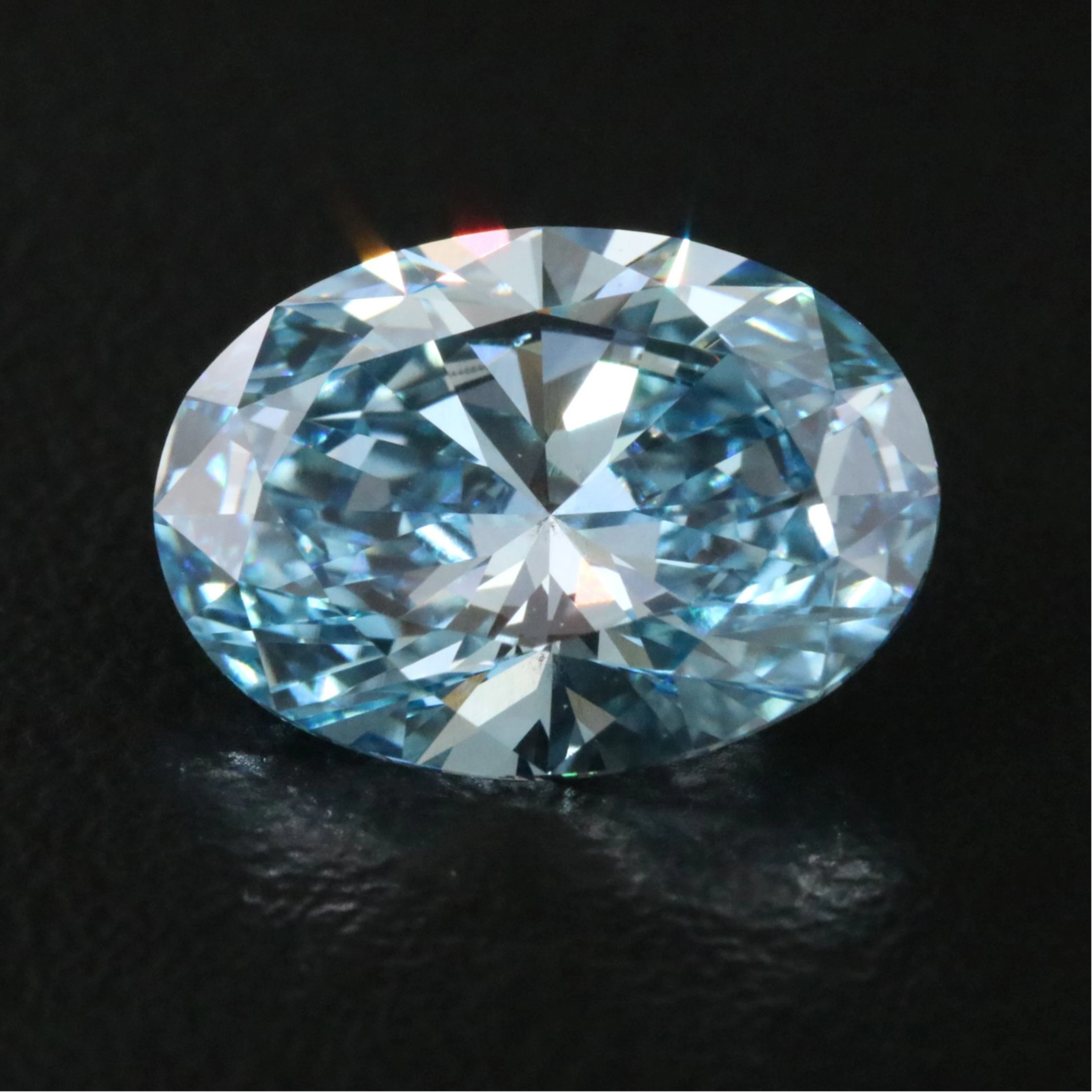 Loose 3.02 CT Lab Grown Fancy Vivid Blue Diamond with IGI Report