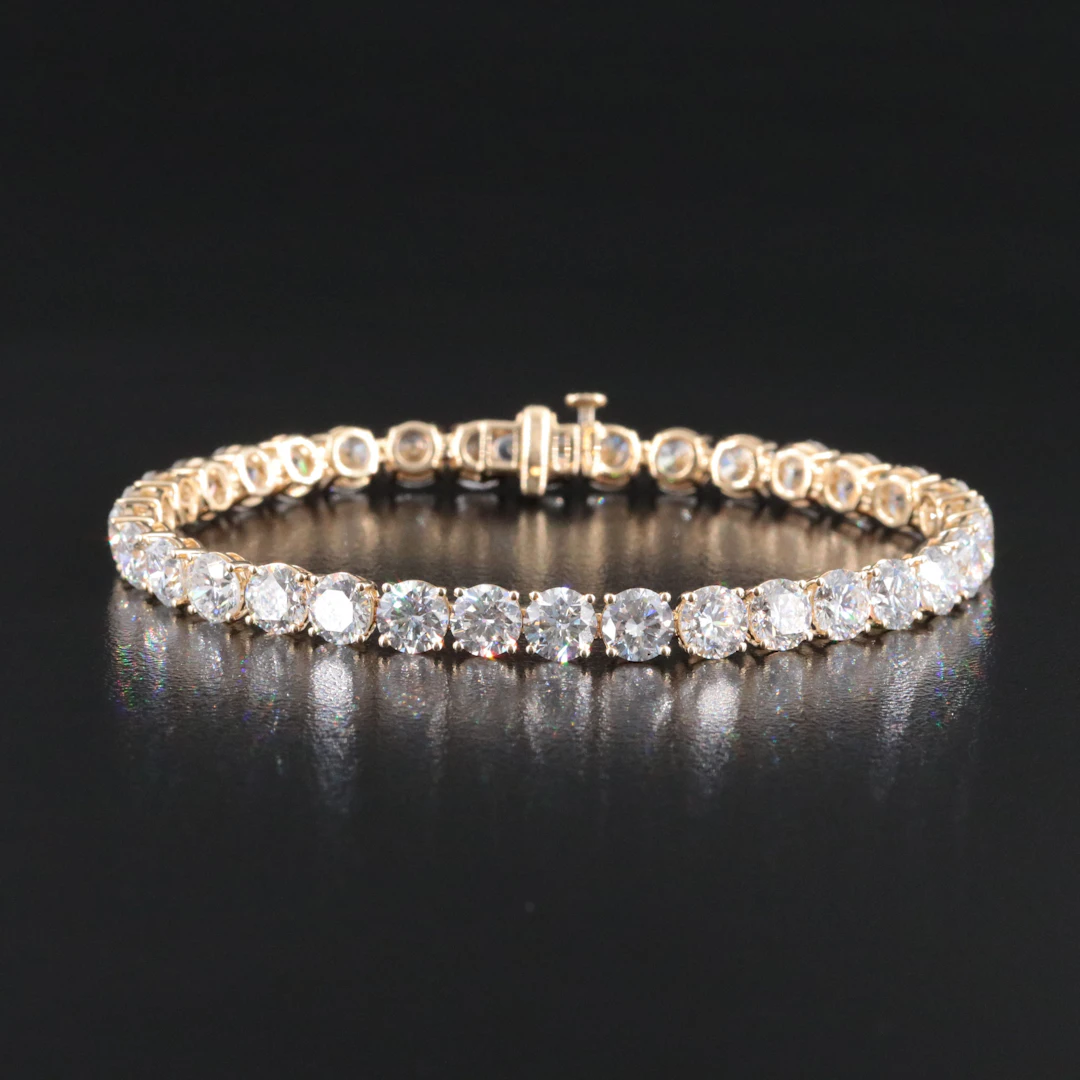 14K 17.33 CTW Lab Grown Diamond Line Bracelet