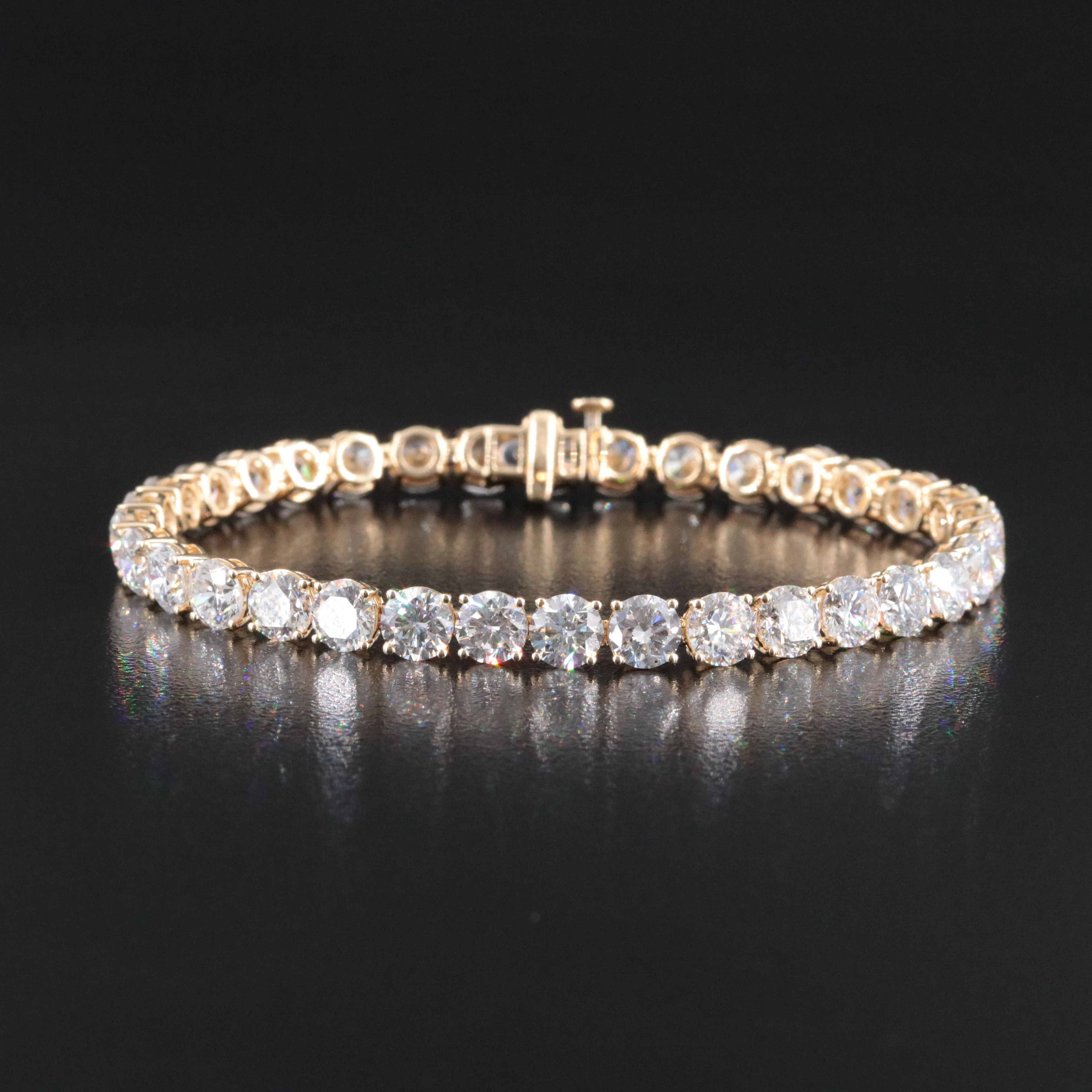 14K 17.33 CTW Lab Grown Diamond Line Bracelet
