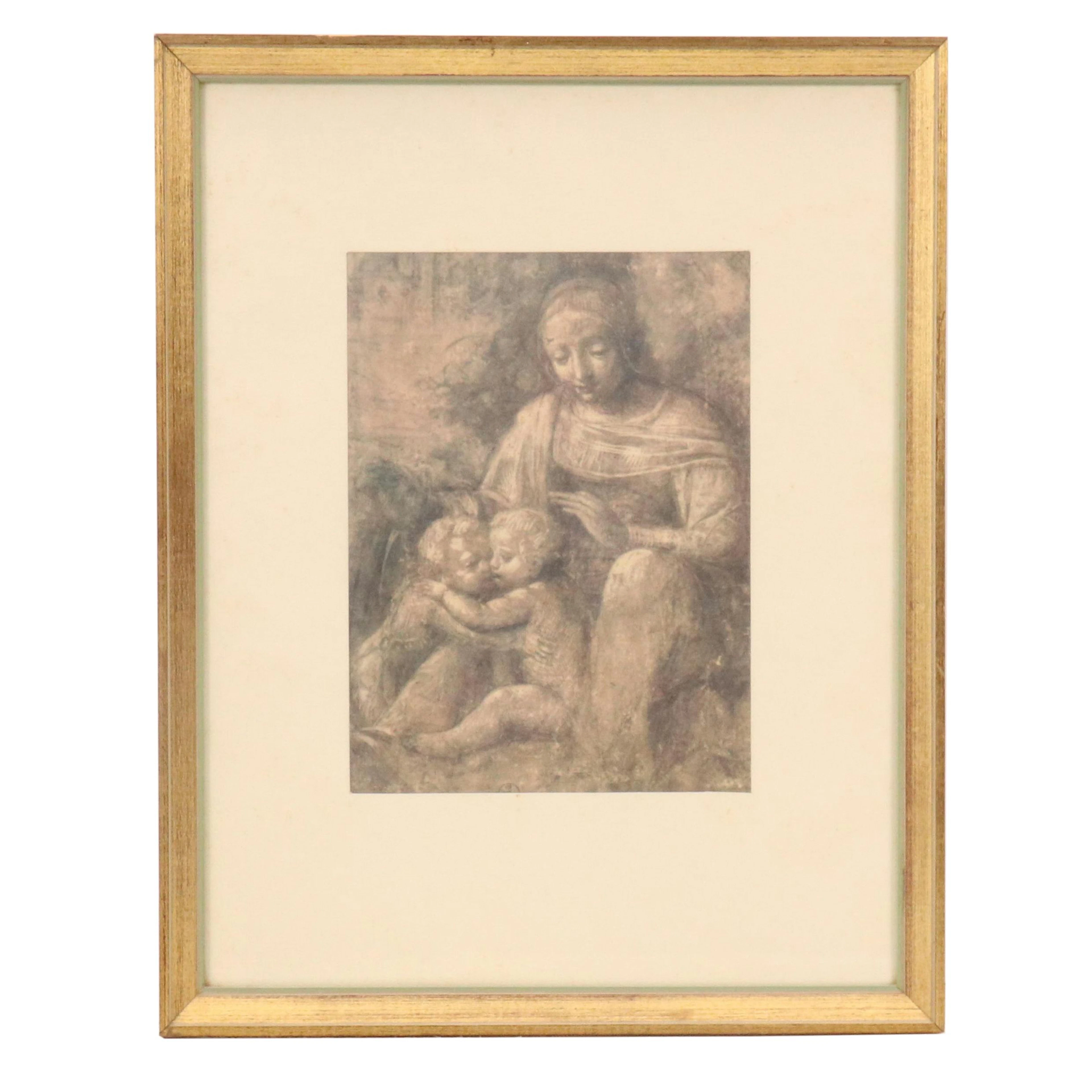 Offset Lithograph After Bernardino Luini "Virgin with the Christ Child..."