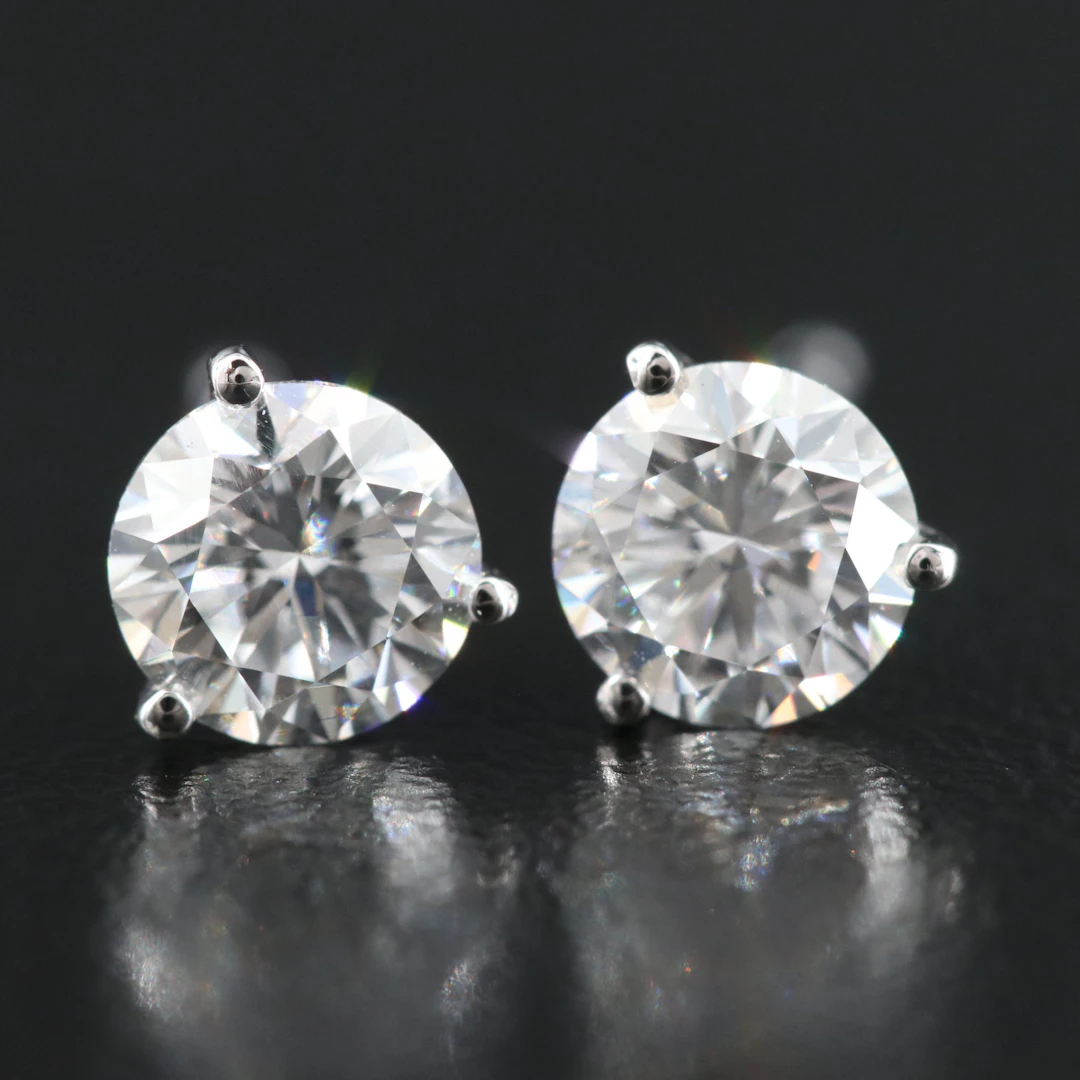 14K 1.02 CTW Lab Grown Diamond Stud Earrings