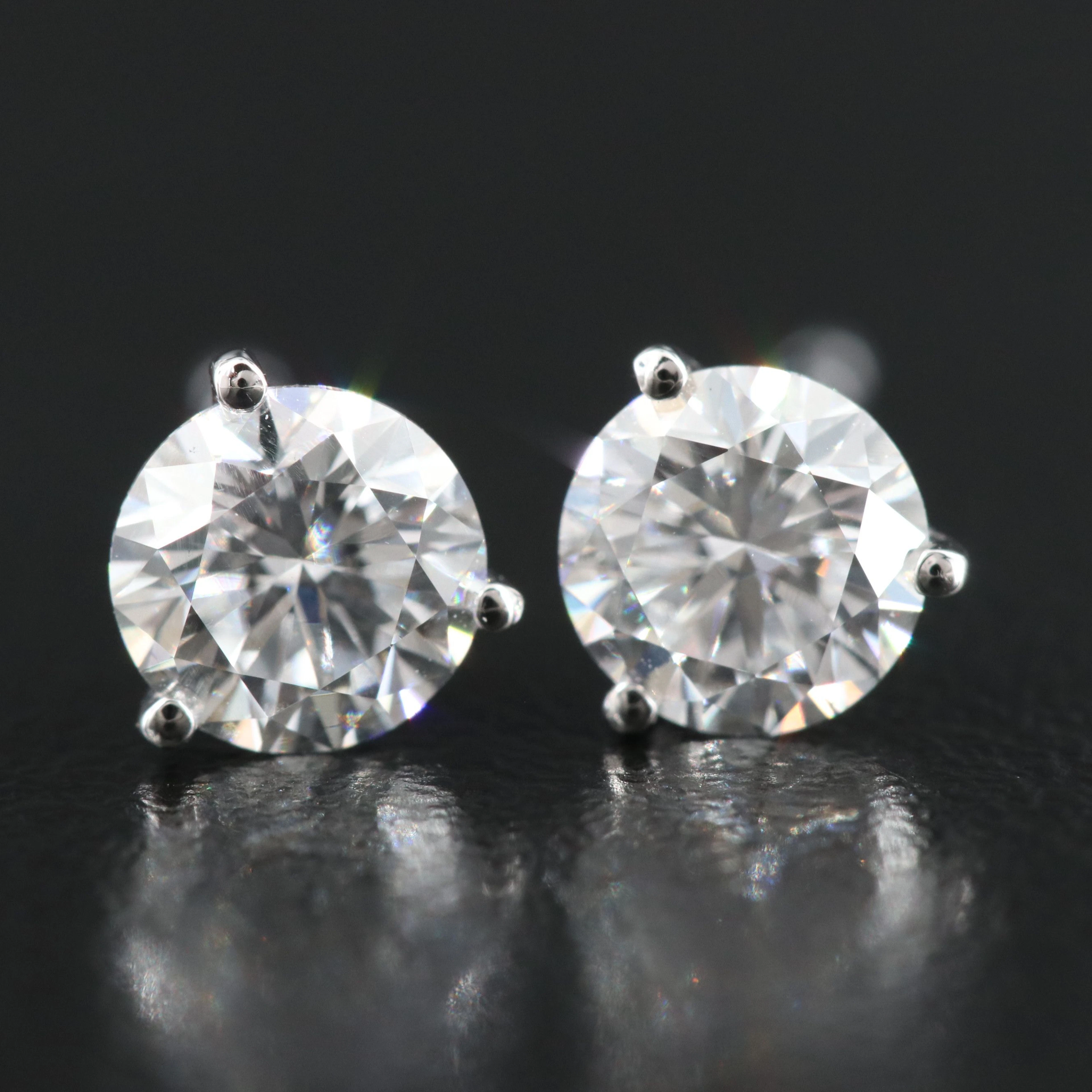 14K 1.02 CTW Lab Grown Diamond Stud Earrings