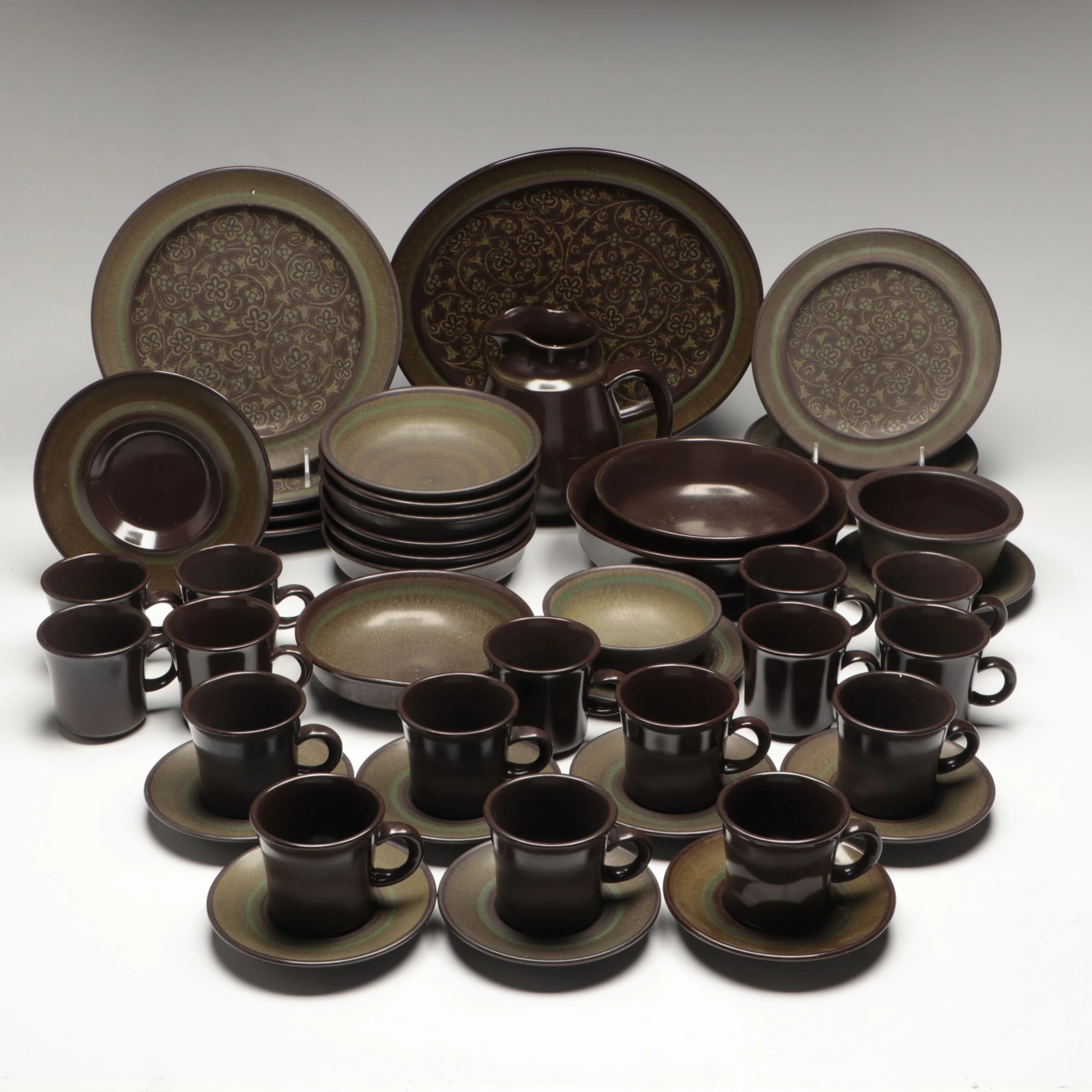 Franciscan "Madeira" Earthenware Plates, Pitcher, and More Dinnerware