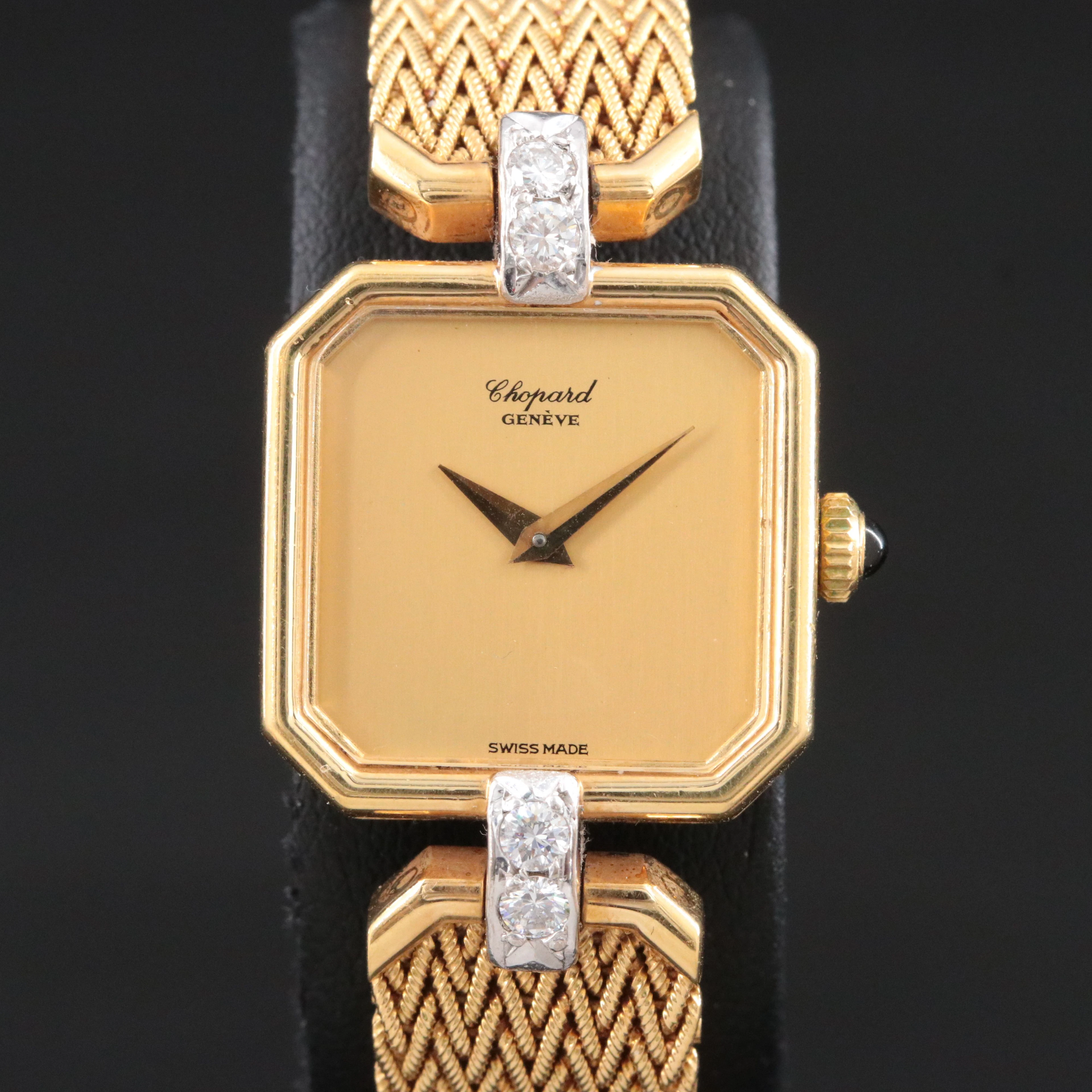 18K Chopard Manual Wind Diamond Watch Model 5087 1