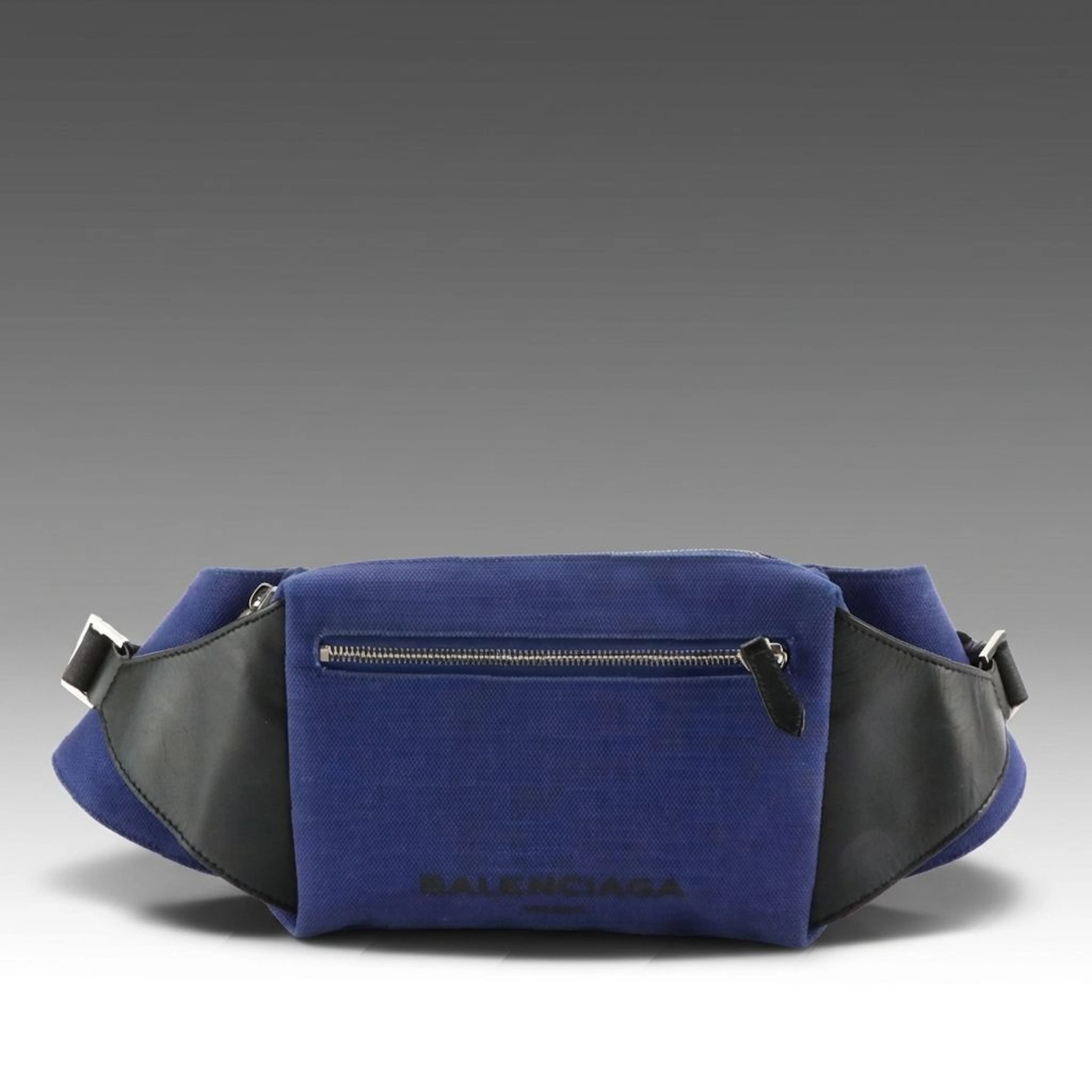 Balenciaga Neo Lift Waist/Sling Bag in Blue Canvas and Black Leather