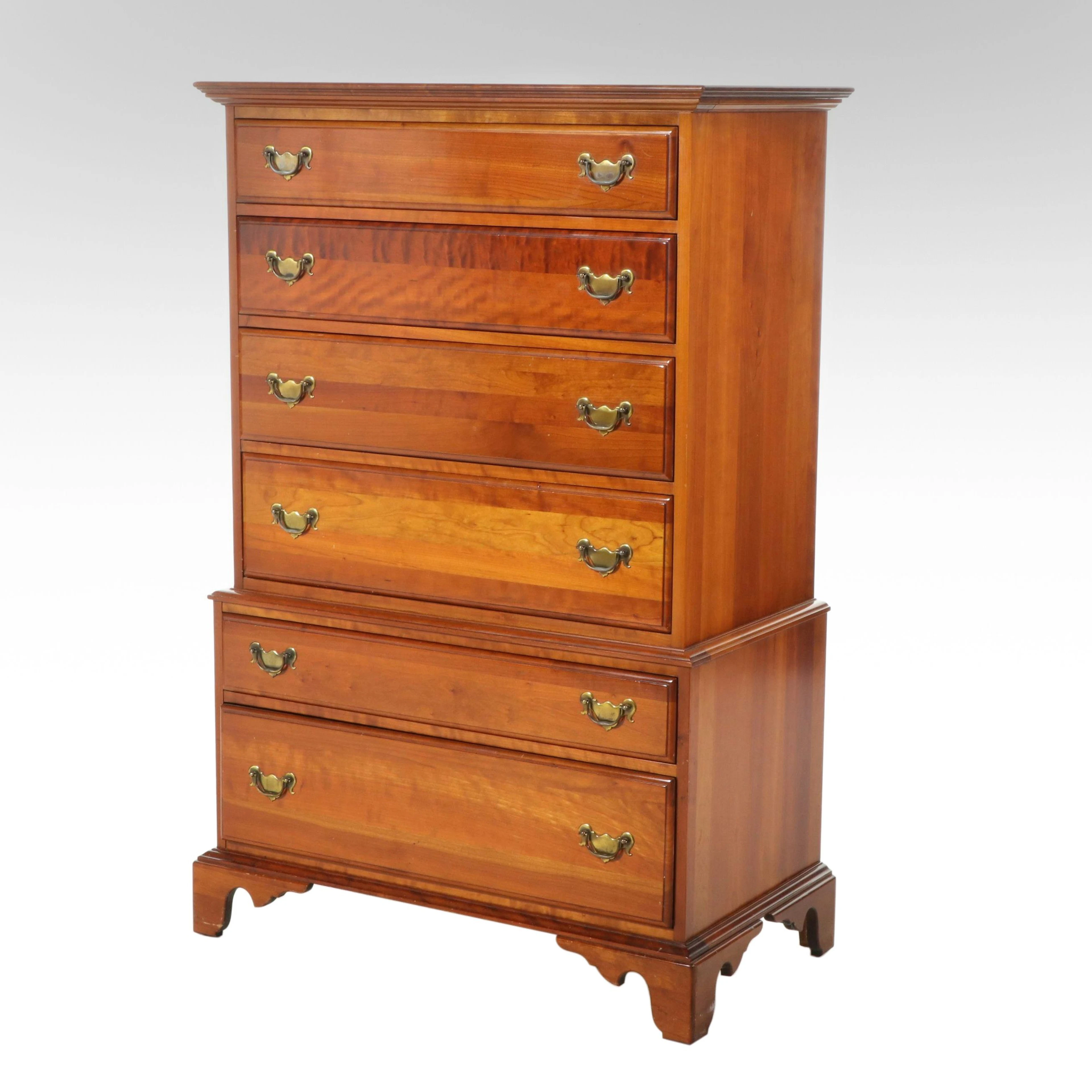 Unique Furniture Makers Georgian Style Cherry Chest on Chest