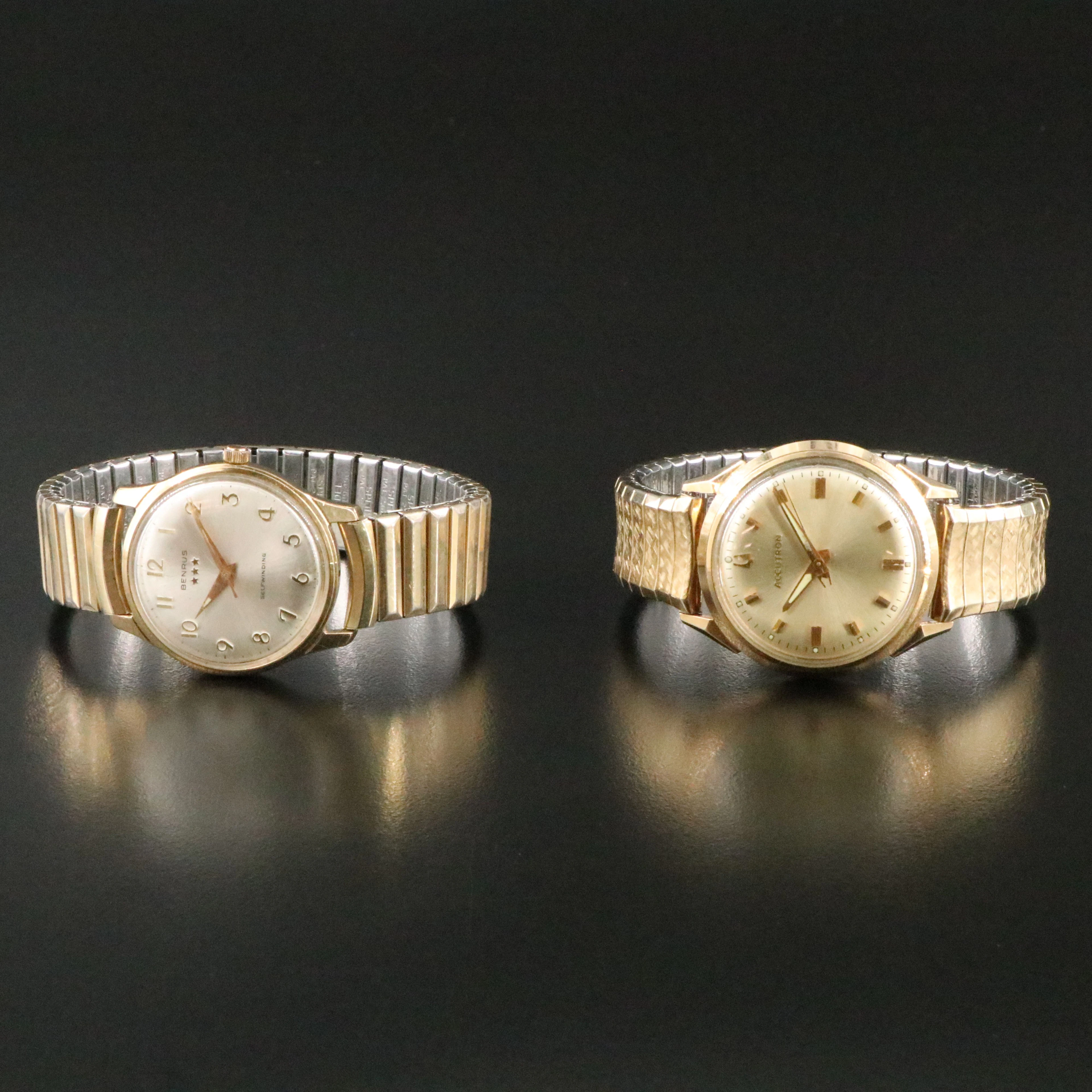 Vintage Bulova Accutron and Benrus 3 Star Watch Selection