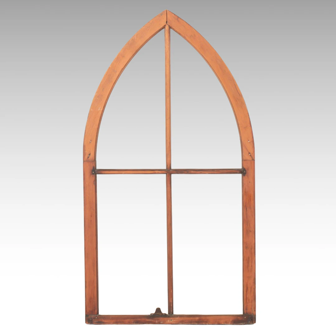 Gothic Style Arch Wood Window Frame