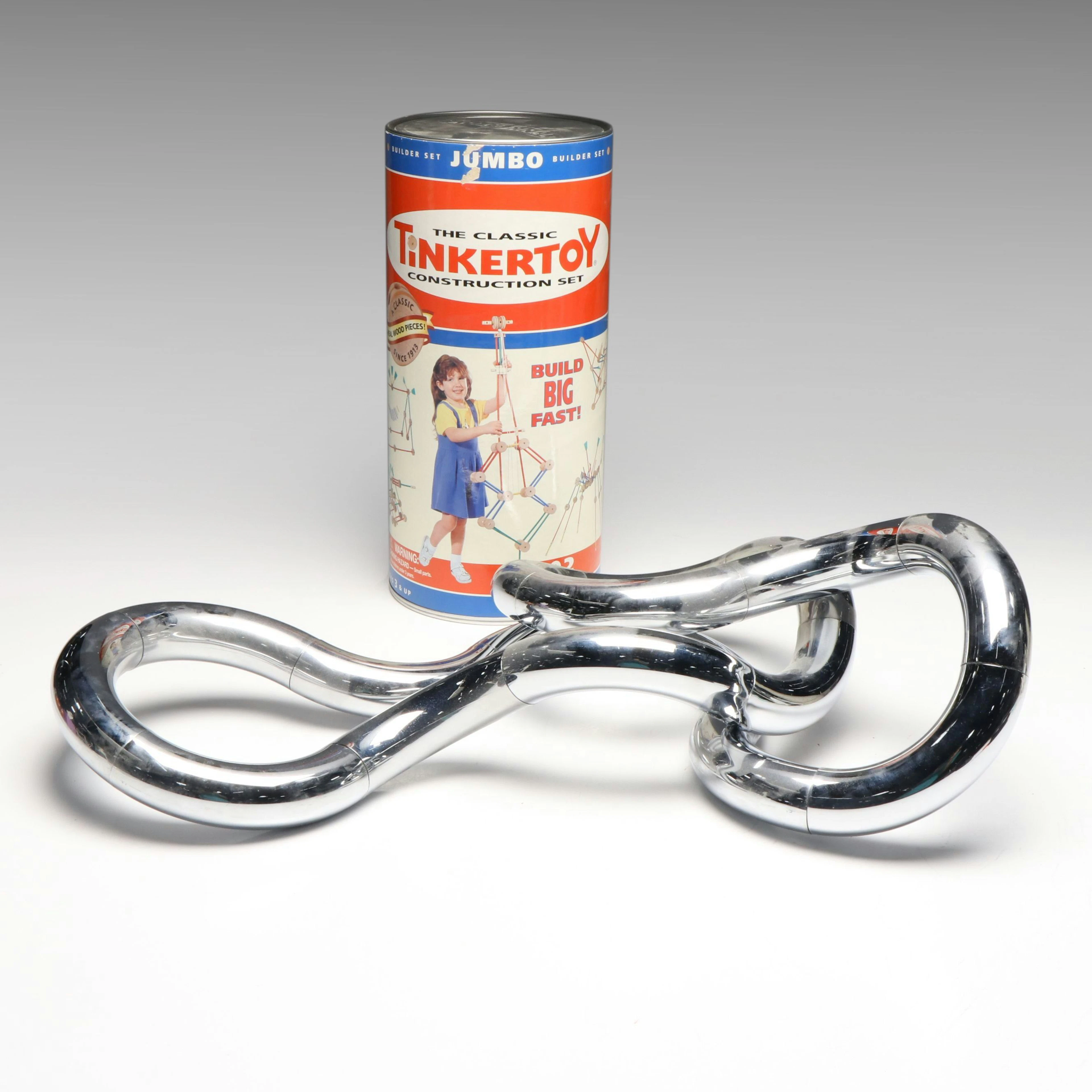 Tinker Toys Construction Toys with Tangle Toys Chrome Sculpture