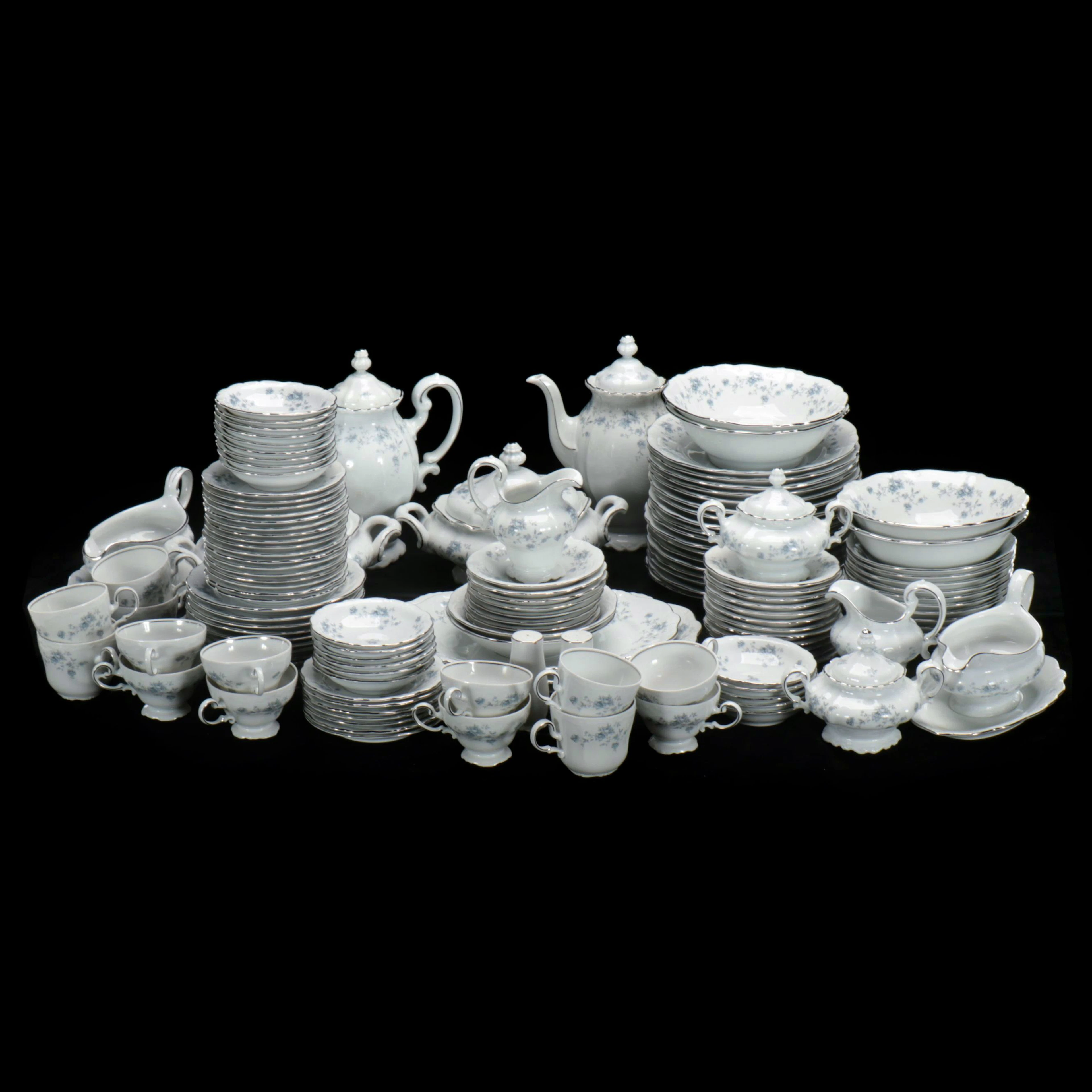 Johann Haviland "Blue Garland" Porcelain Dinnerware and Serving Pieces