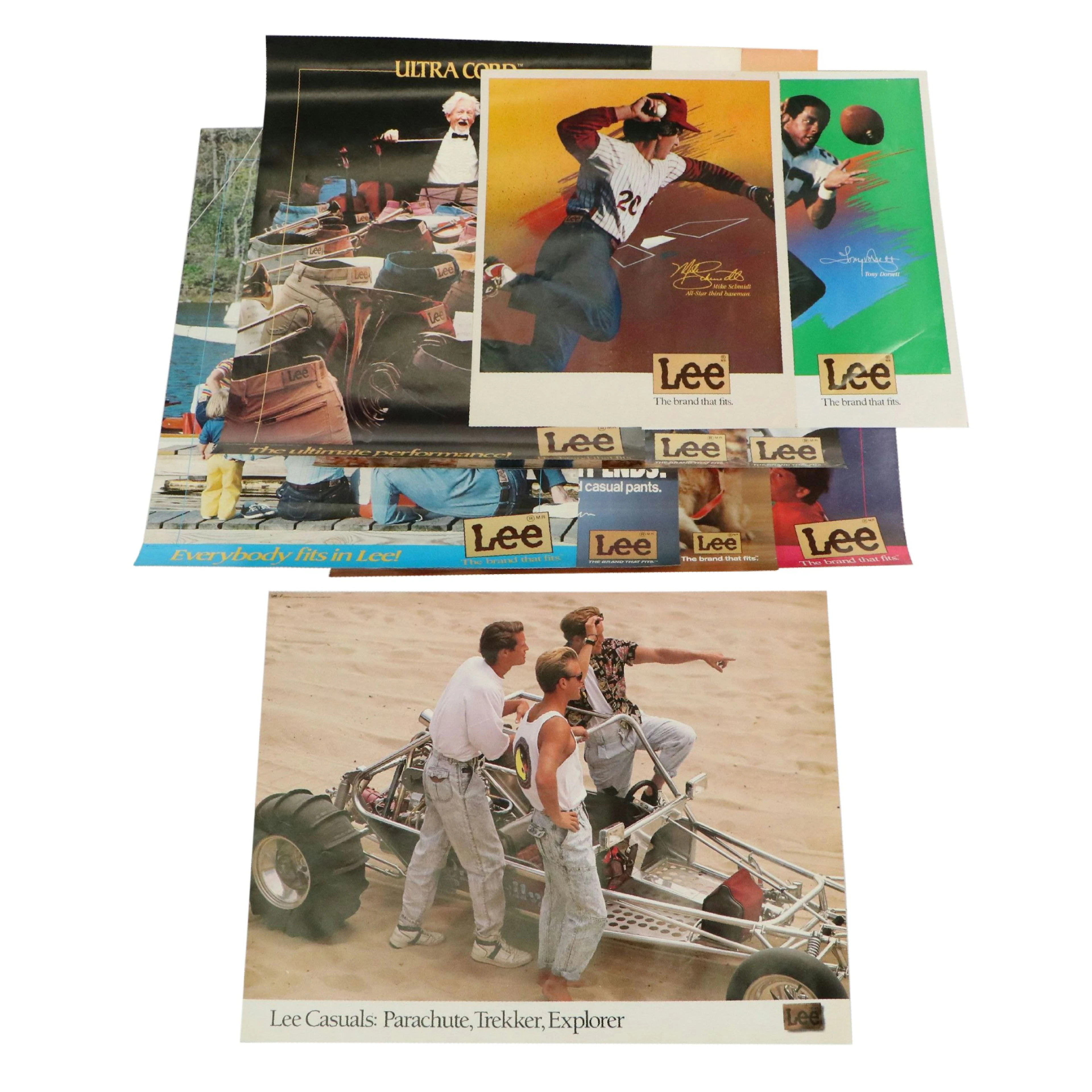 Lee Men's, Women's and Children's Jeans Advertising Posters, Late 20th Century