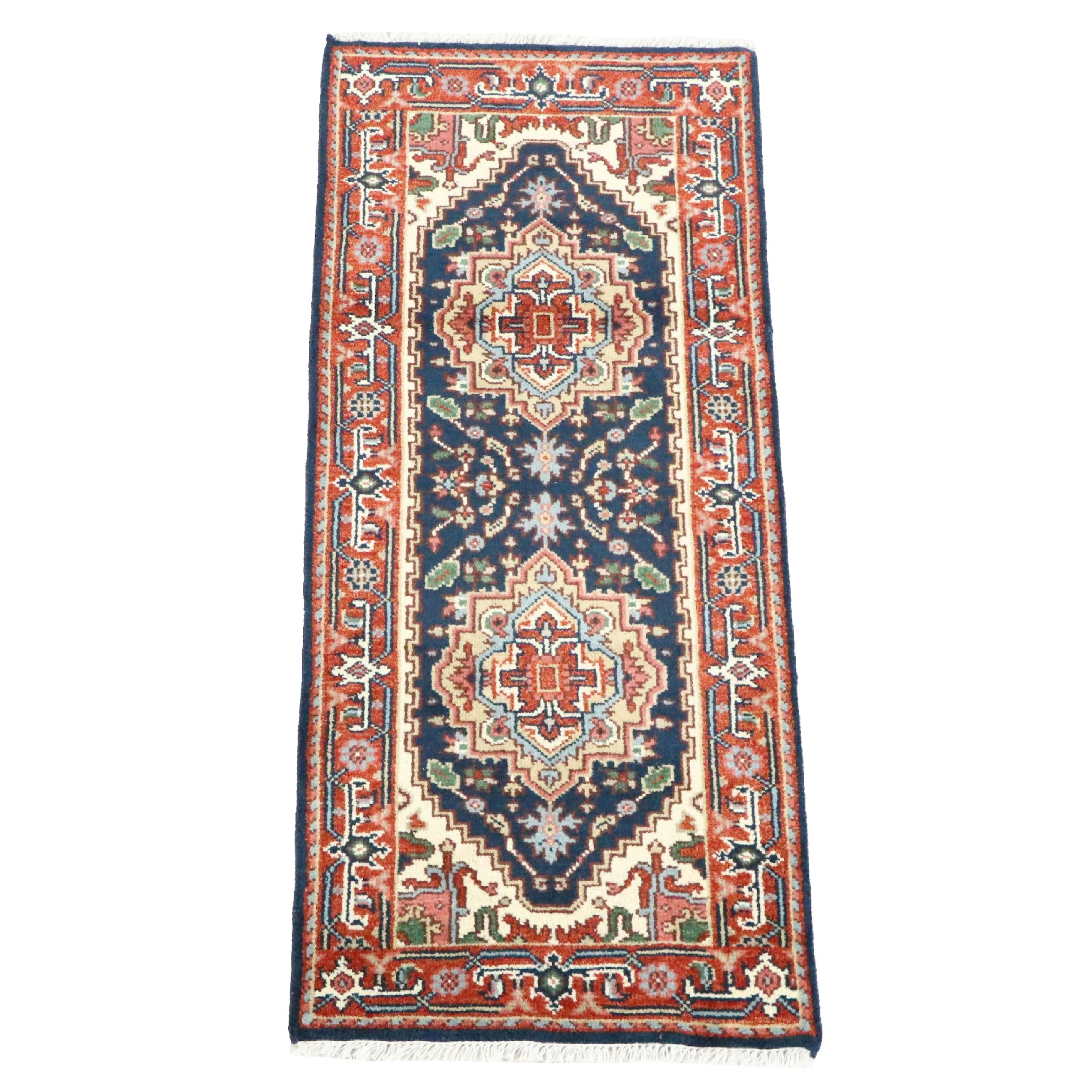 2'8 x 6'2 Hand-Knotted Indo-Persian Heriz Carpet Runner