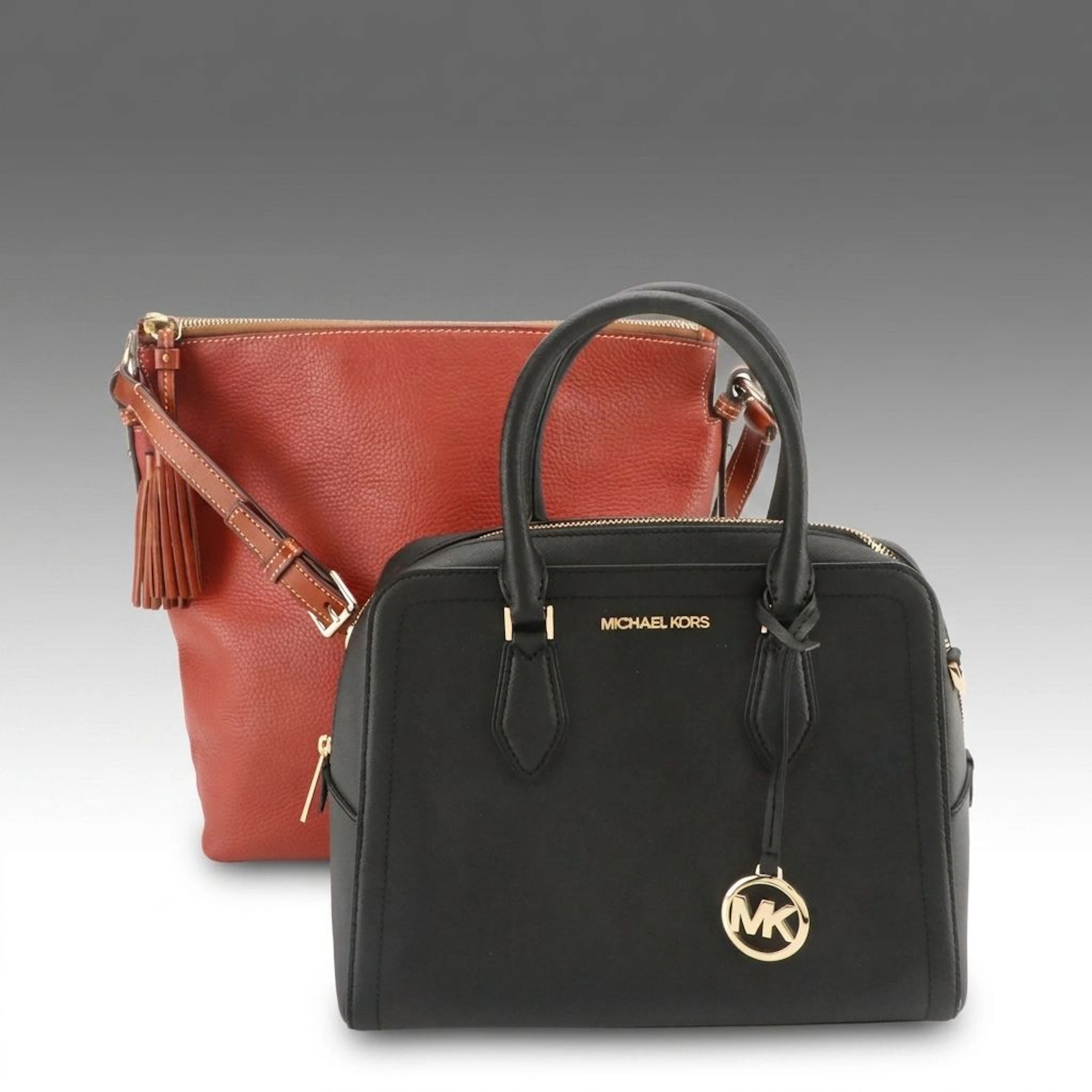 Michael Kors Ayden Large Dome Satchel and Dooney & Bourke Sloan Small Hobo Bag