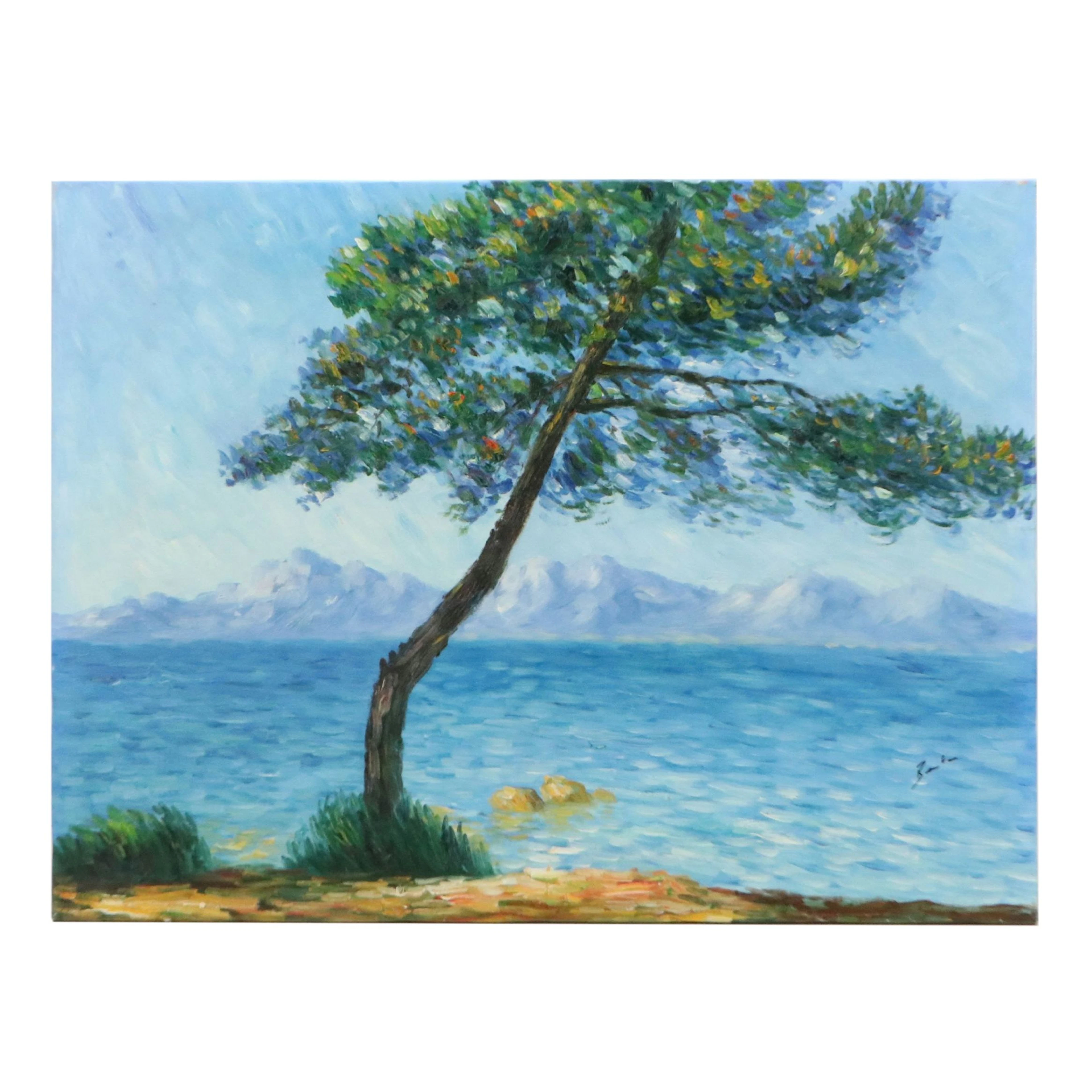 After Monet Oil Painting "Antibes (The Estérel Mountains)"