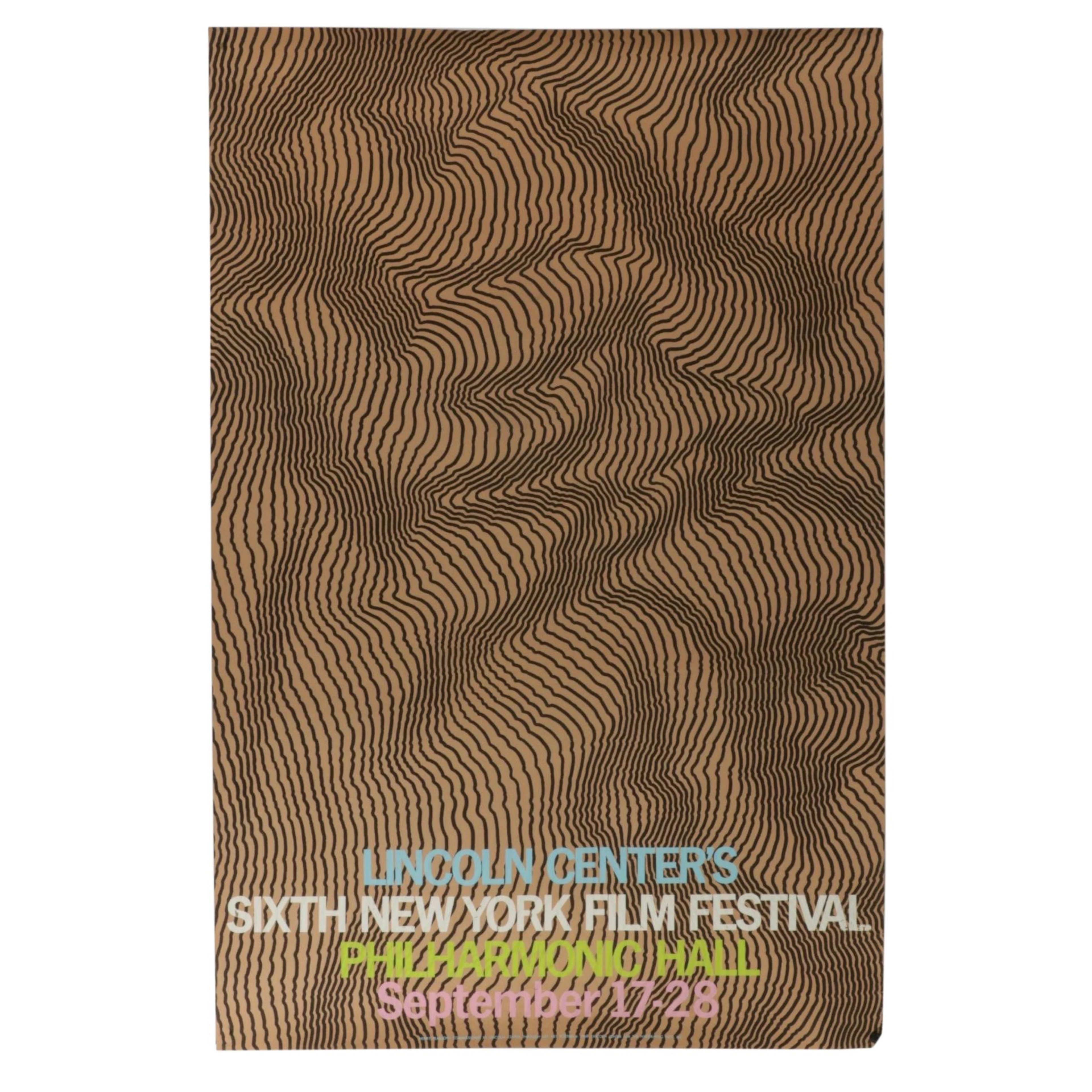 Henry Pearson Serigraph Advertising Poster for 6th New York Film Festival, 1968
