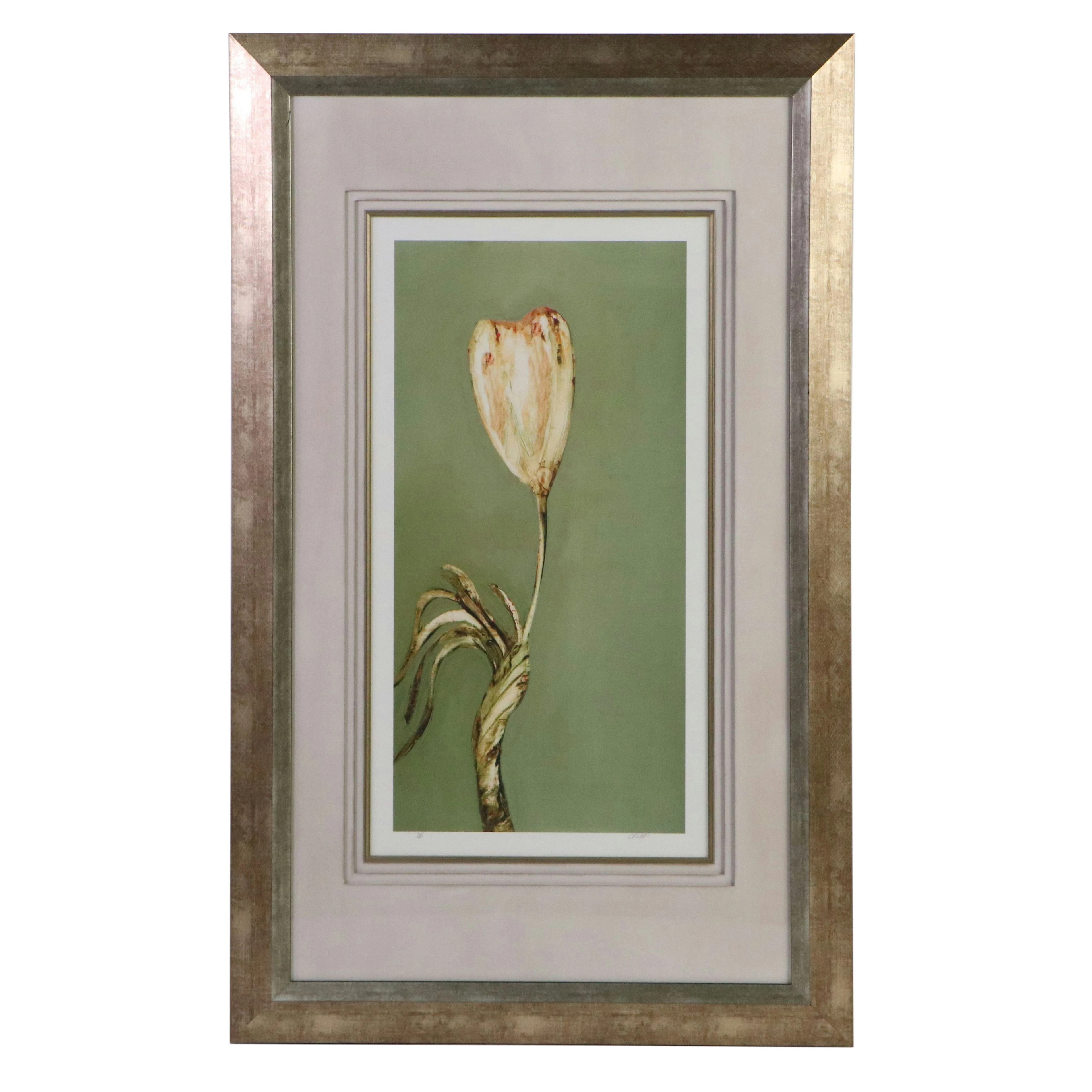 Rubin Crespi Stylized Giclée Print of Tulip "Langston's Side I"