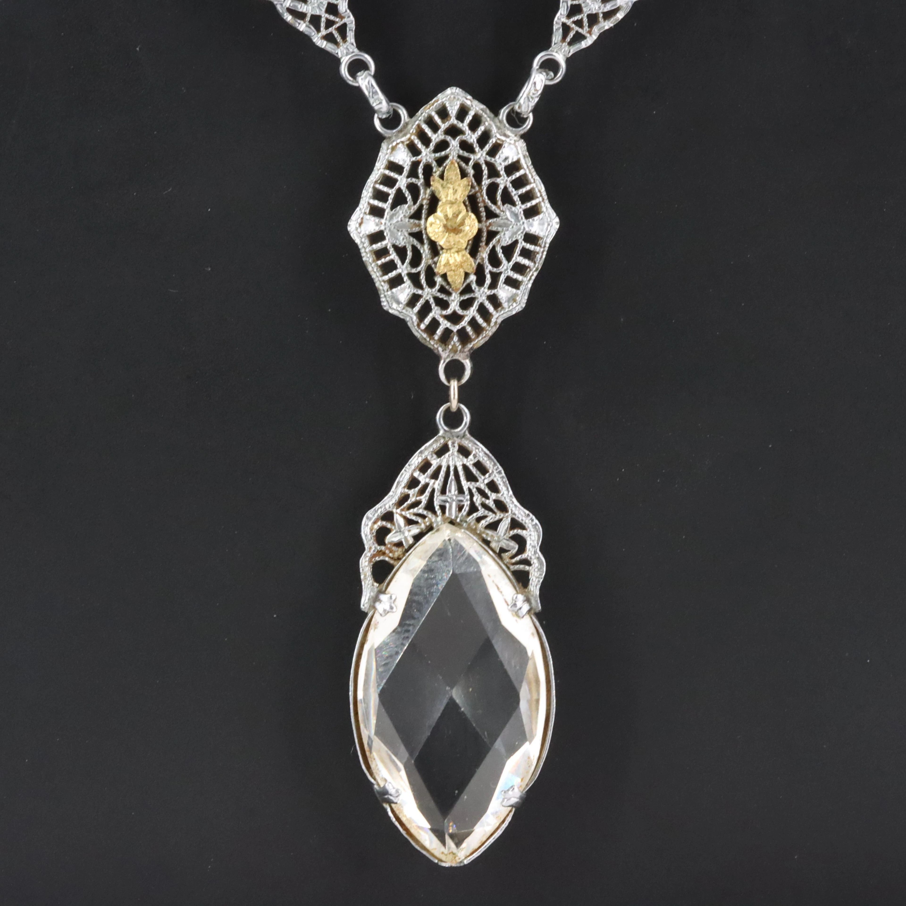 Art Deco Latticework Necklace